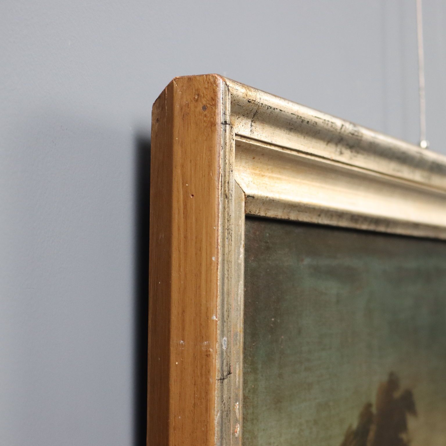 photo furniture Tableau d'époque, paysage avec bergers et troupeaux, XVIIIe siècle