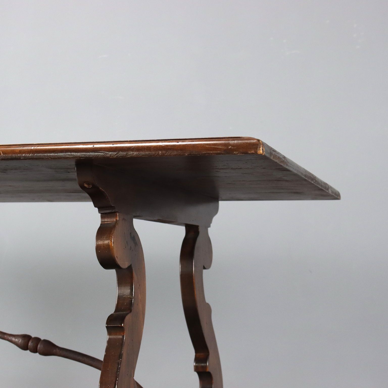 Antique Table Walnut Wrought Iron Italy XX Century photo 940.0