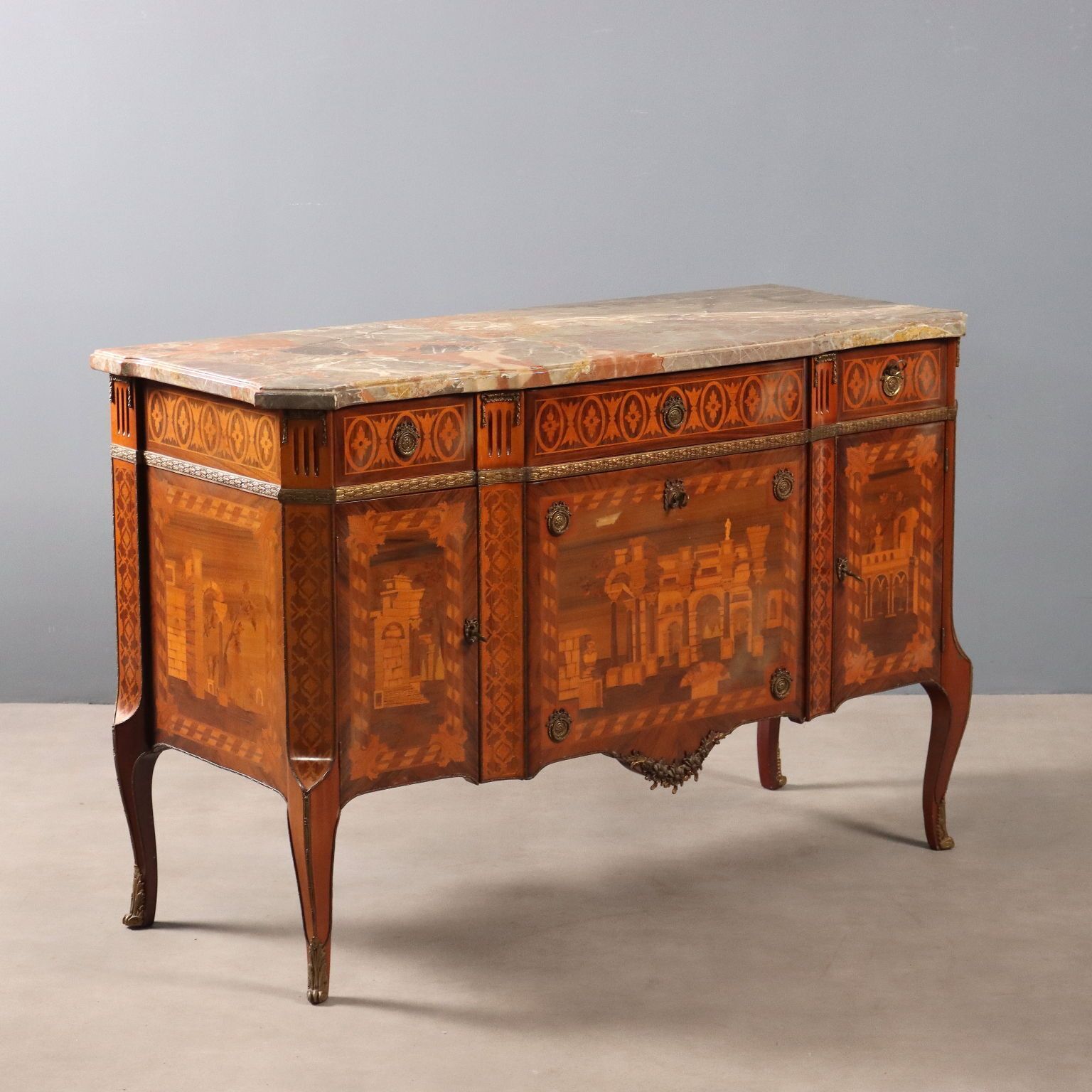 Antique Chest Of Drawers Napoleon III Various Woods Italy XX Century