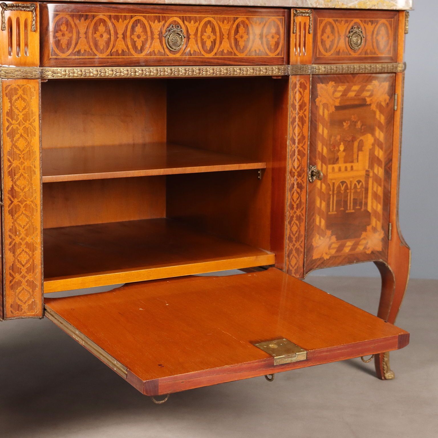 Antique Chest Of Drawers Napoleon III Various Woods Italy XX Century photo for sale
