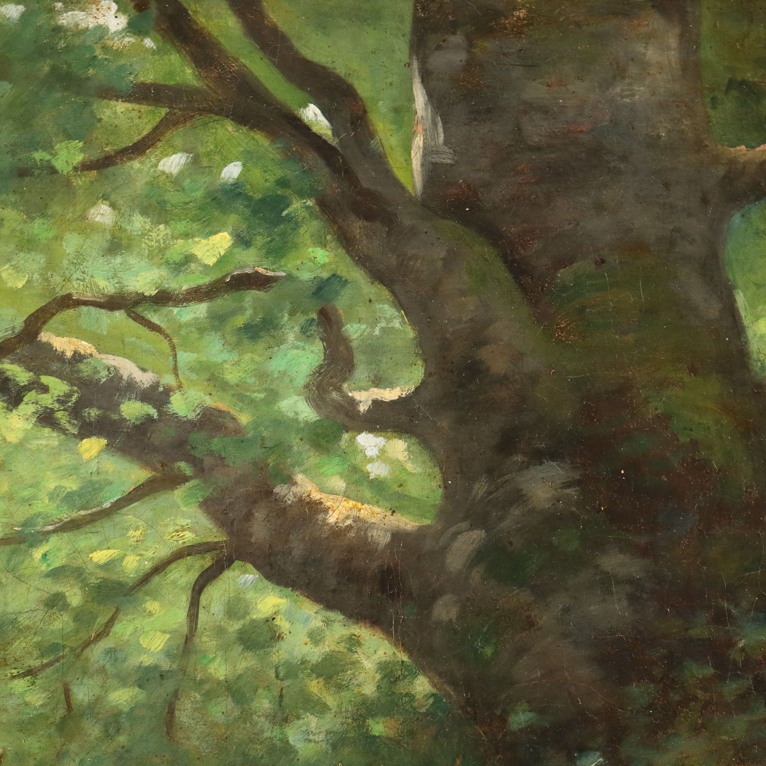 Tableau d'époque, cerf dans les bois, huile sur toile, France, XIXe siècle photo vinterior