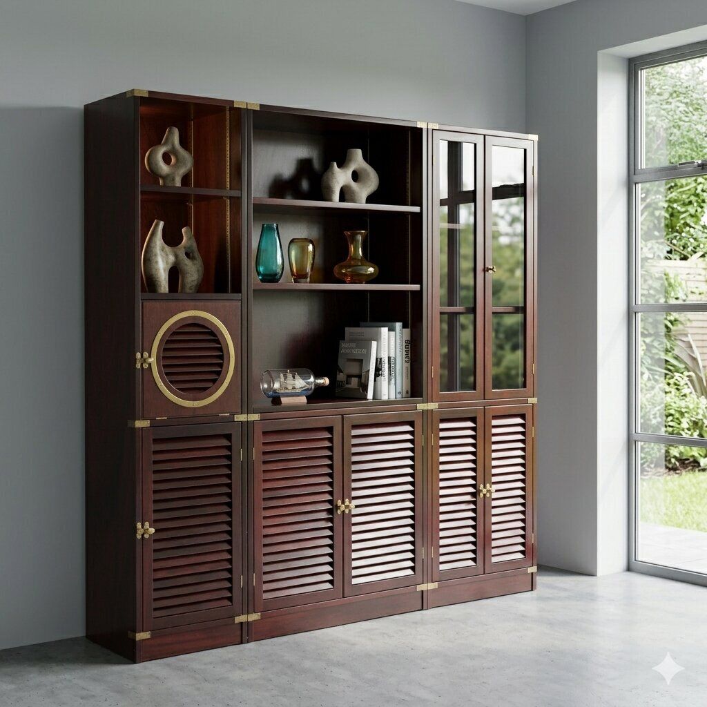 Buffet d'époque La Vecchia Mare en placage d'acajou, XXe siècle photo furniture