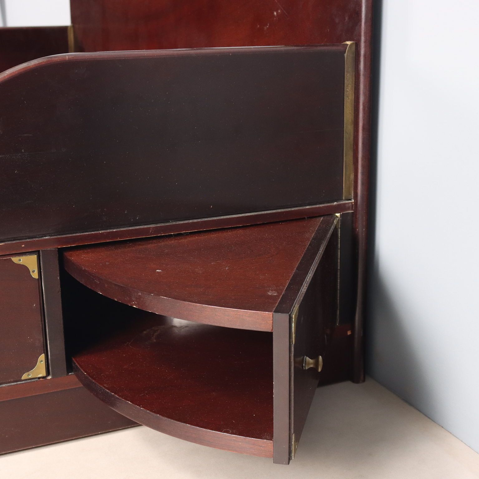 photo for sale Antique Double Bed Navy Style Mahogany Veneer XX Century