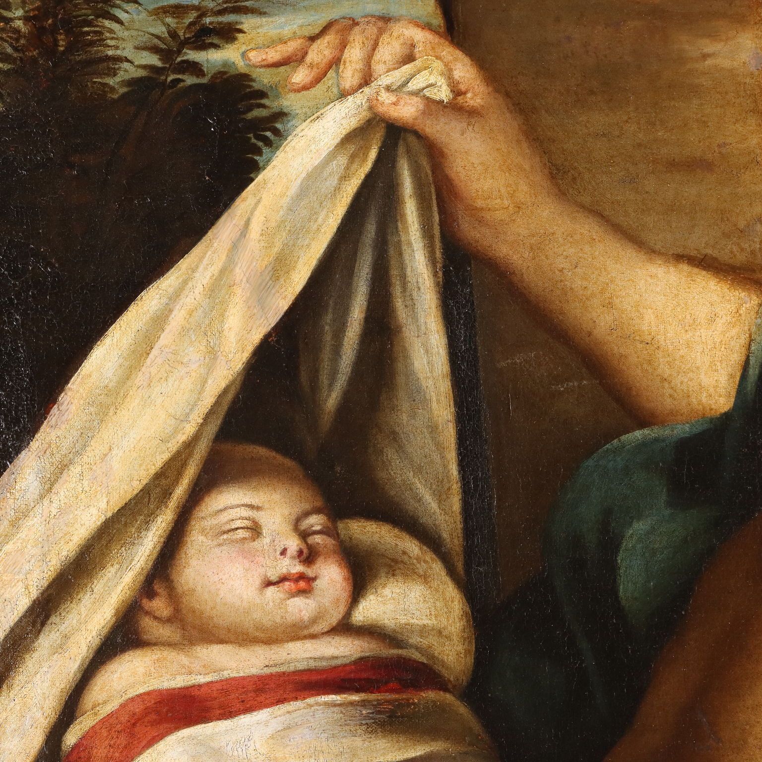 Tableau d'époque, Allégorie de la Charité, disciple de Carlo Cignani, XVIIe siècle photo buy