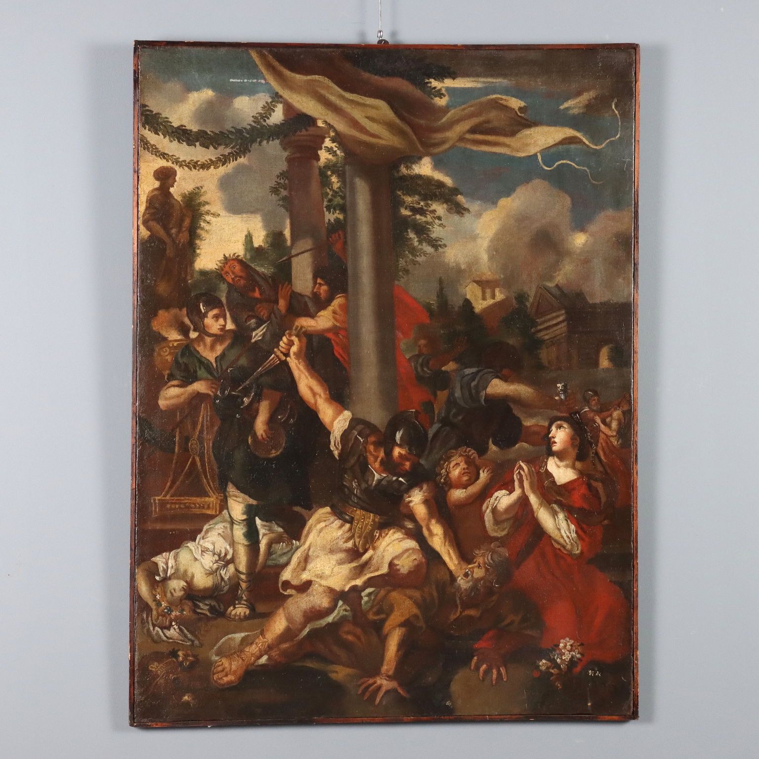 Tableau d'époque L'Âge de fer, disciple de Pietro da Cortona, XVIIe siècle
