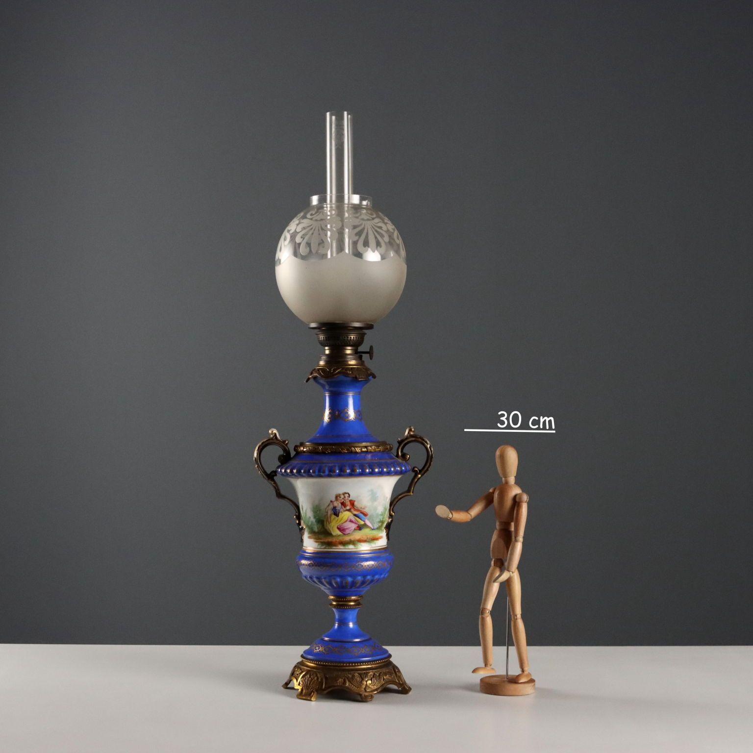 Antique Oil Lamp Kosmos Brenner Bronze Europe XIX Century photo furniture