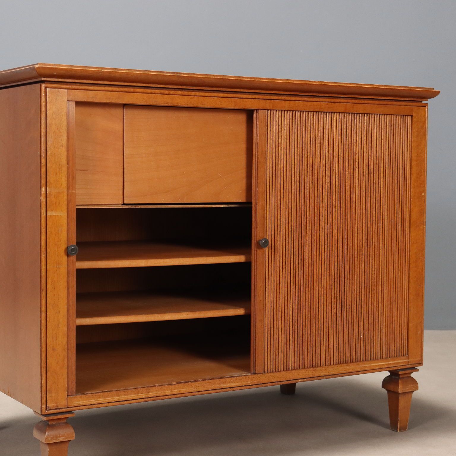 Small Vintage Cupboard Teak Veneer Design Italy 1950s 1960s photo Furniture