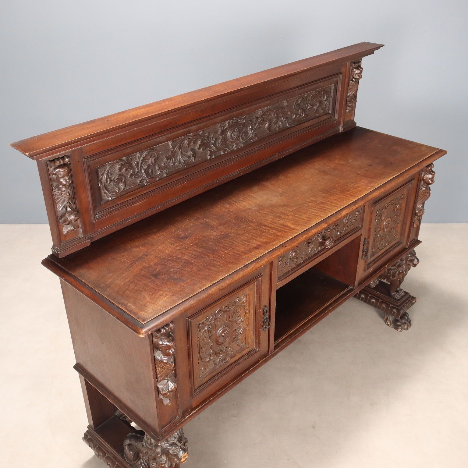 photo for sale Cupboard Neo Renaissance Walnut Italy Early XX Century