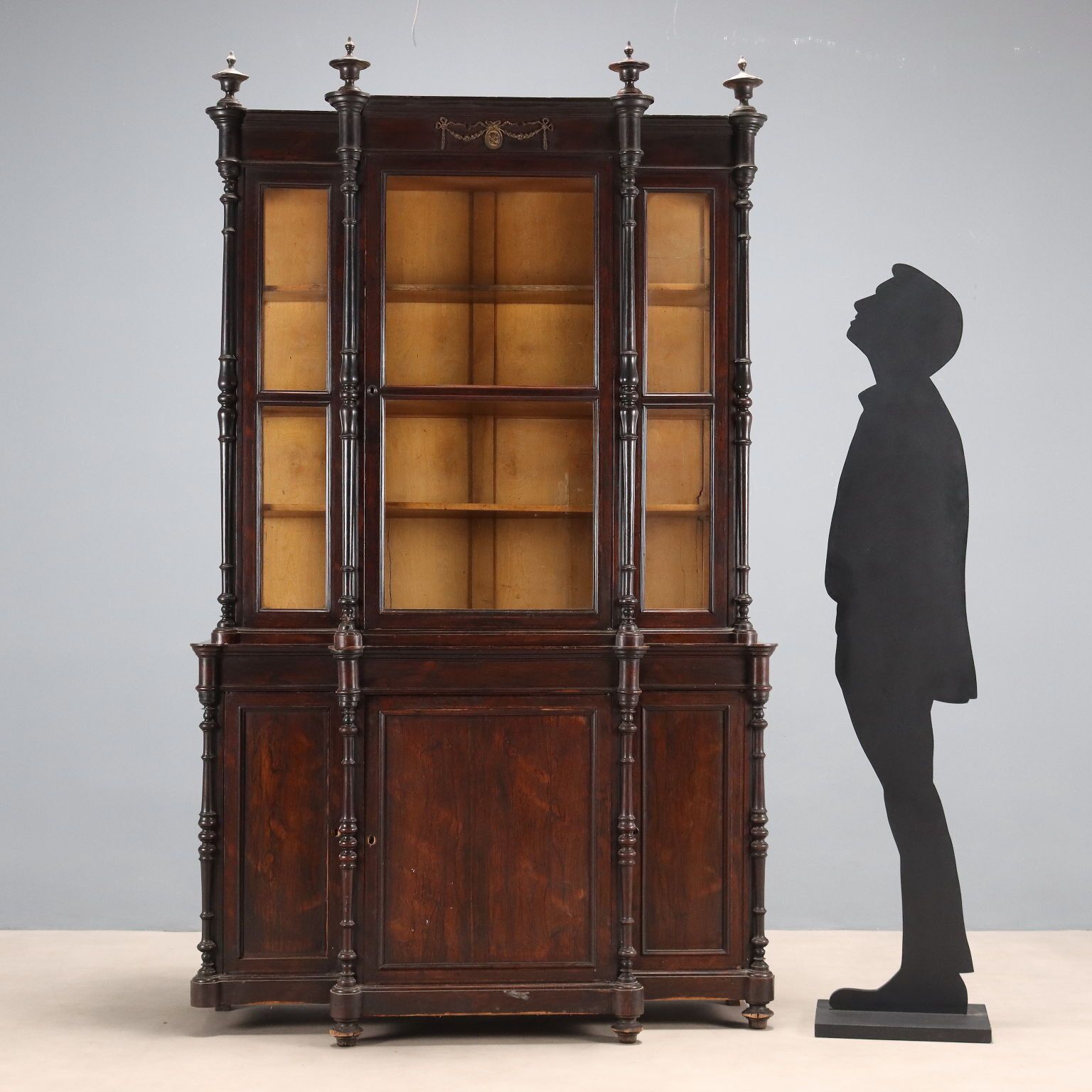Bookcase Bois De Rose Neoclassical Decorations XIX Century photo for sale