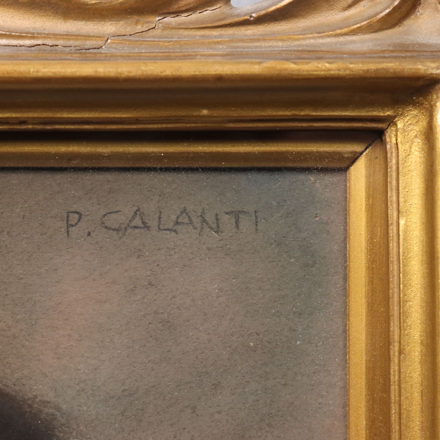 Modern Painting Signed Piero Galanti Portrait Of A Boy '900 photo vinterior