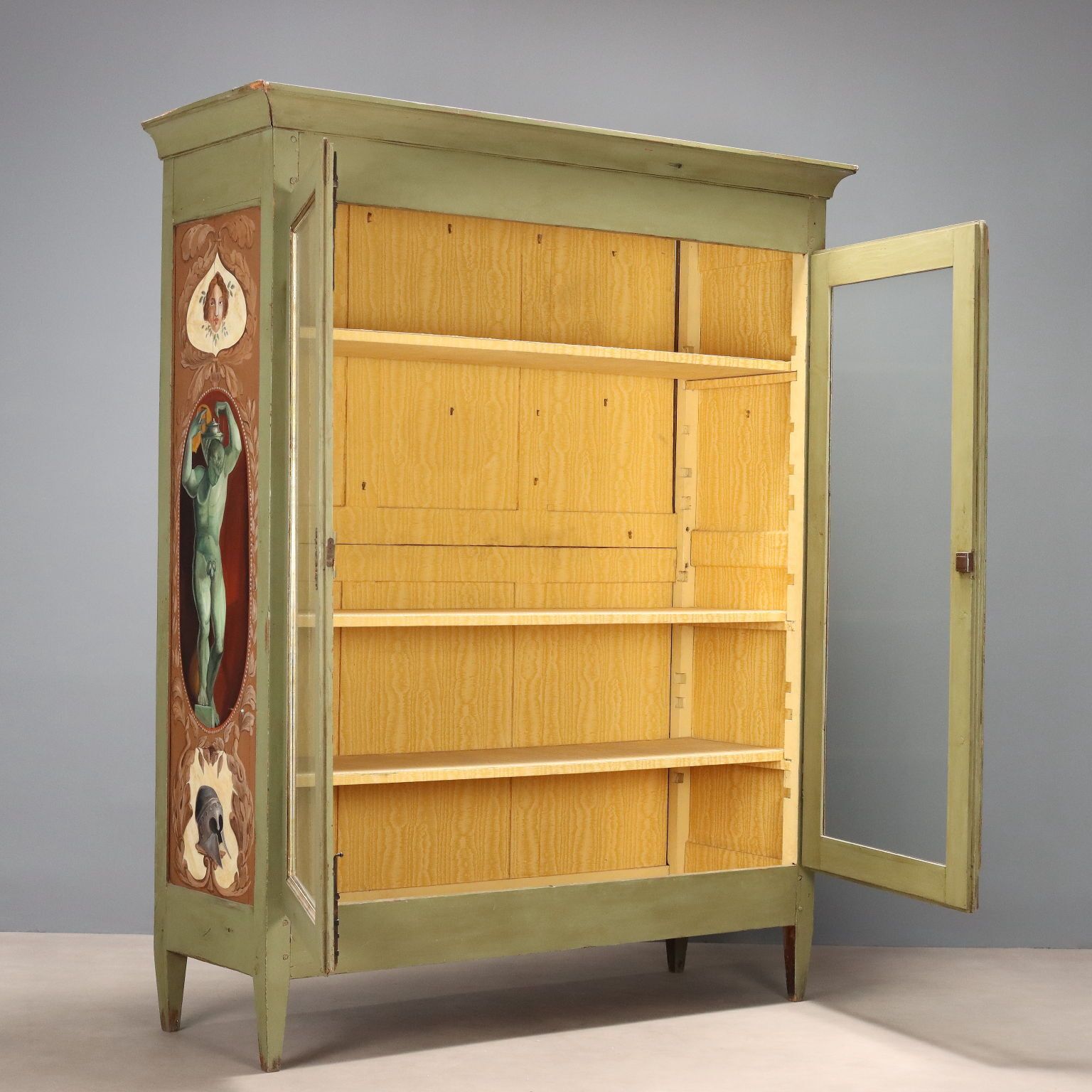 Antique Wardrobe Directoire Walnut Italy XIX Century photo Furniture