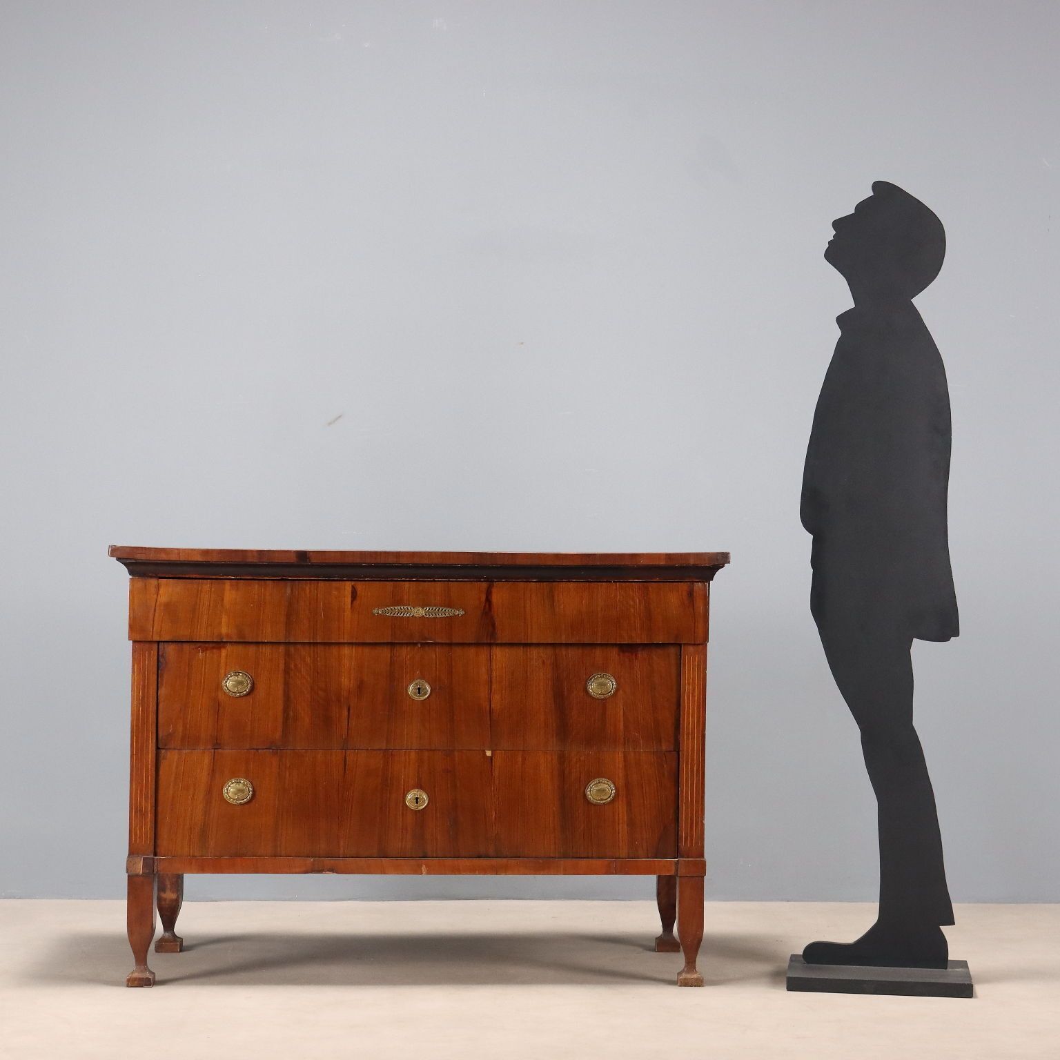 Antique Chest Of Drawers Mahogany Poplar 3 Drawers XIX Century photo for sale