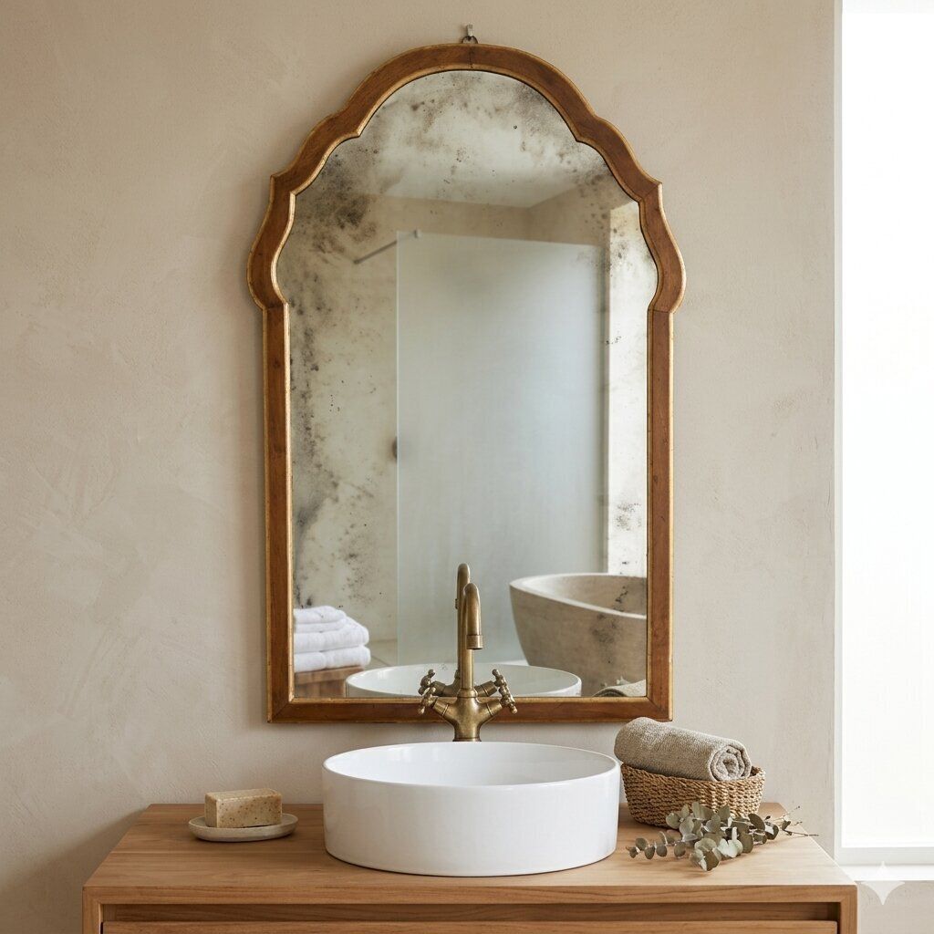 Miroir d'époque en noyer, Italie, XIXe siècle photo furniture
