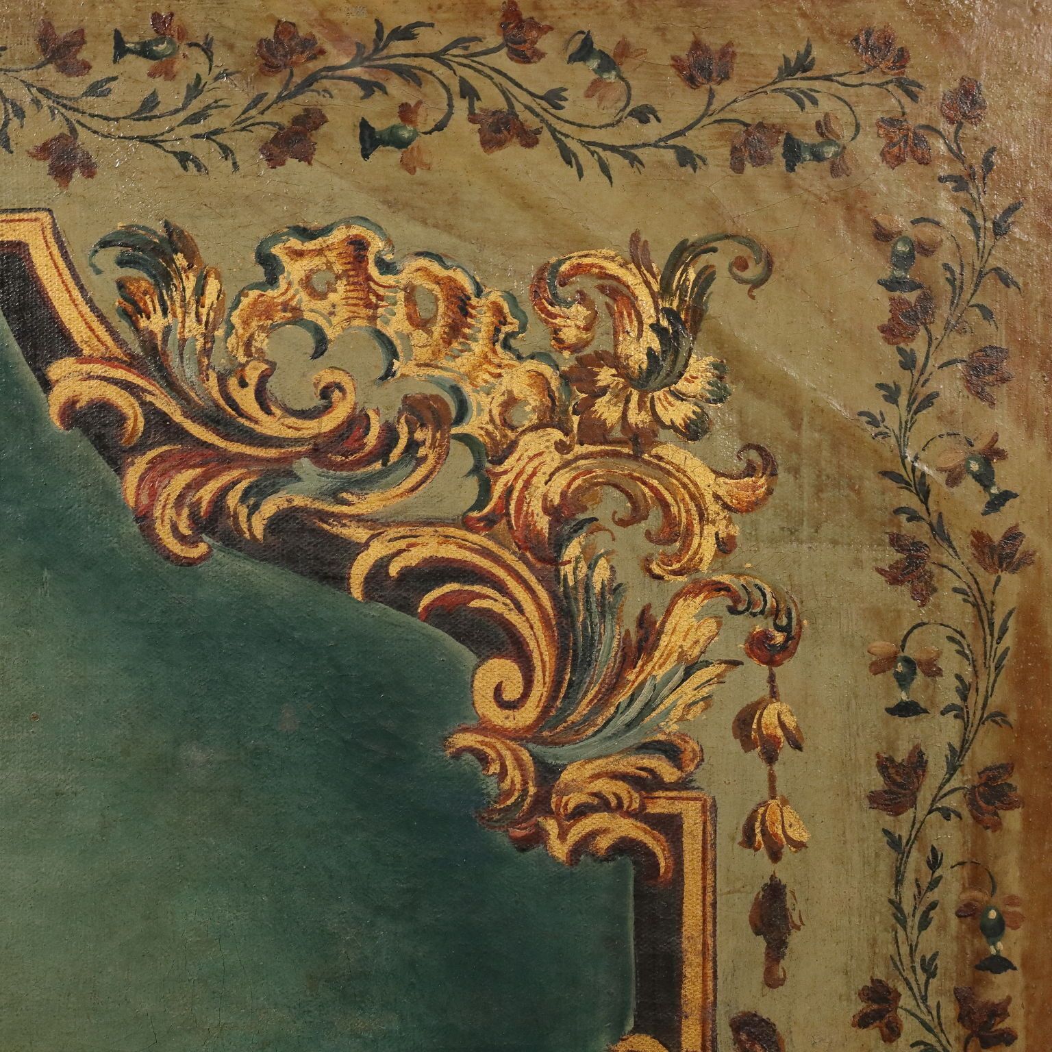 Antique Painting Overdoor Oil On Canvas Italy XIX Century photo buy