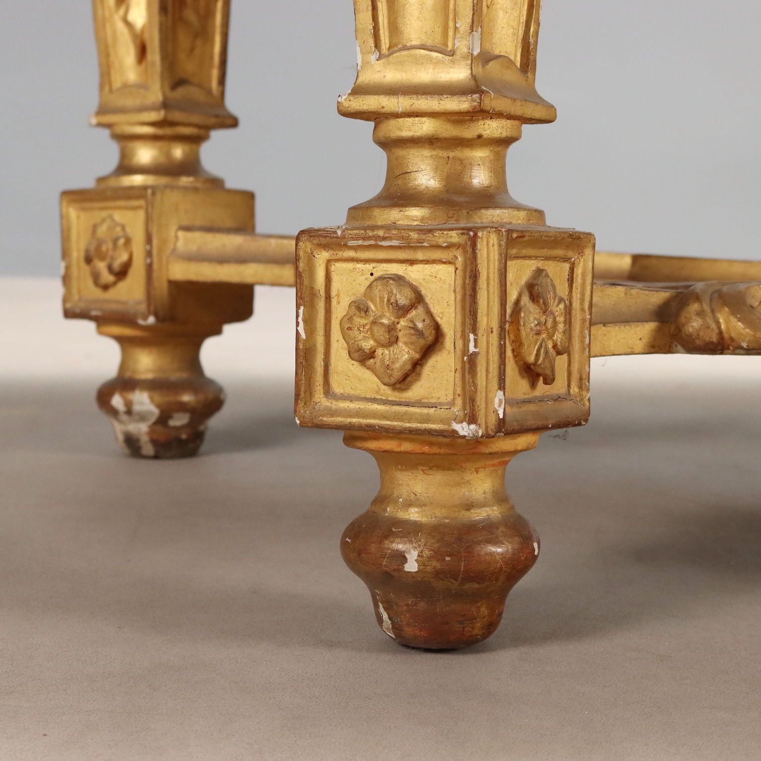 Furniture Antique Eclectic Console Carved Gilded Wood Italy XIX Century photo