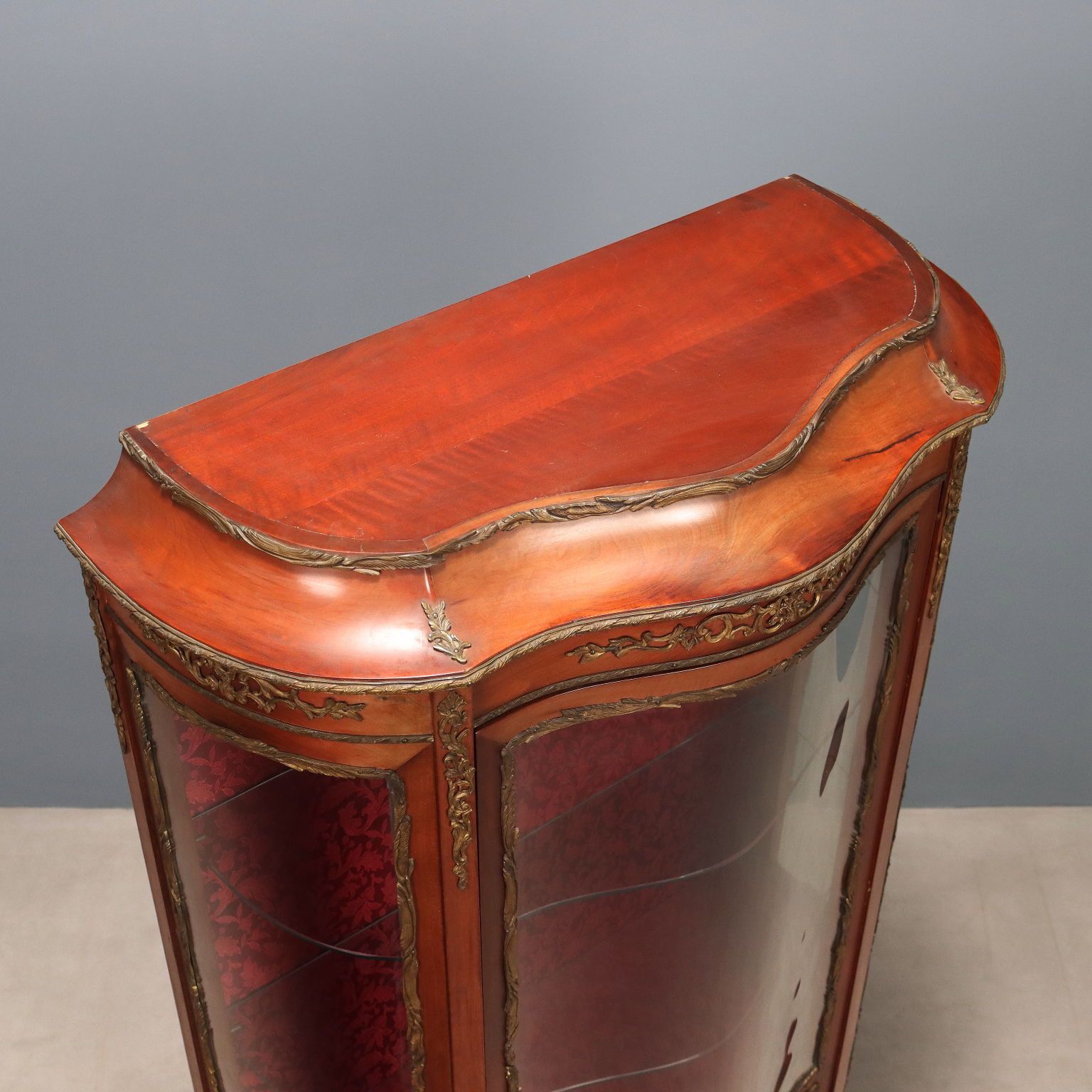 Furniture Showcase Baroque Style Mahogany Bronze Italy XX Century photo
