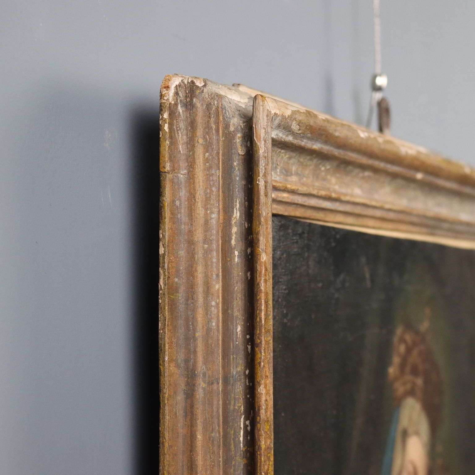 photo furniture Antique Painting Virgin Mary And Child Oil On Canvas XVII Century