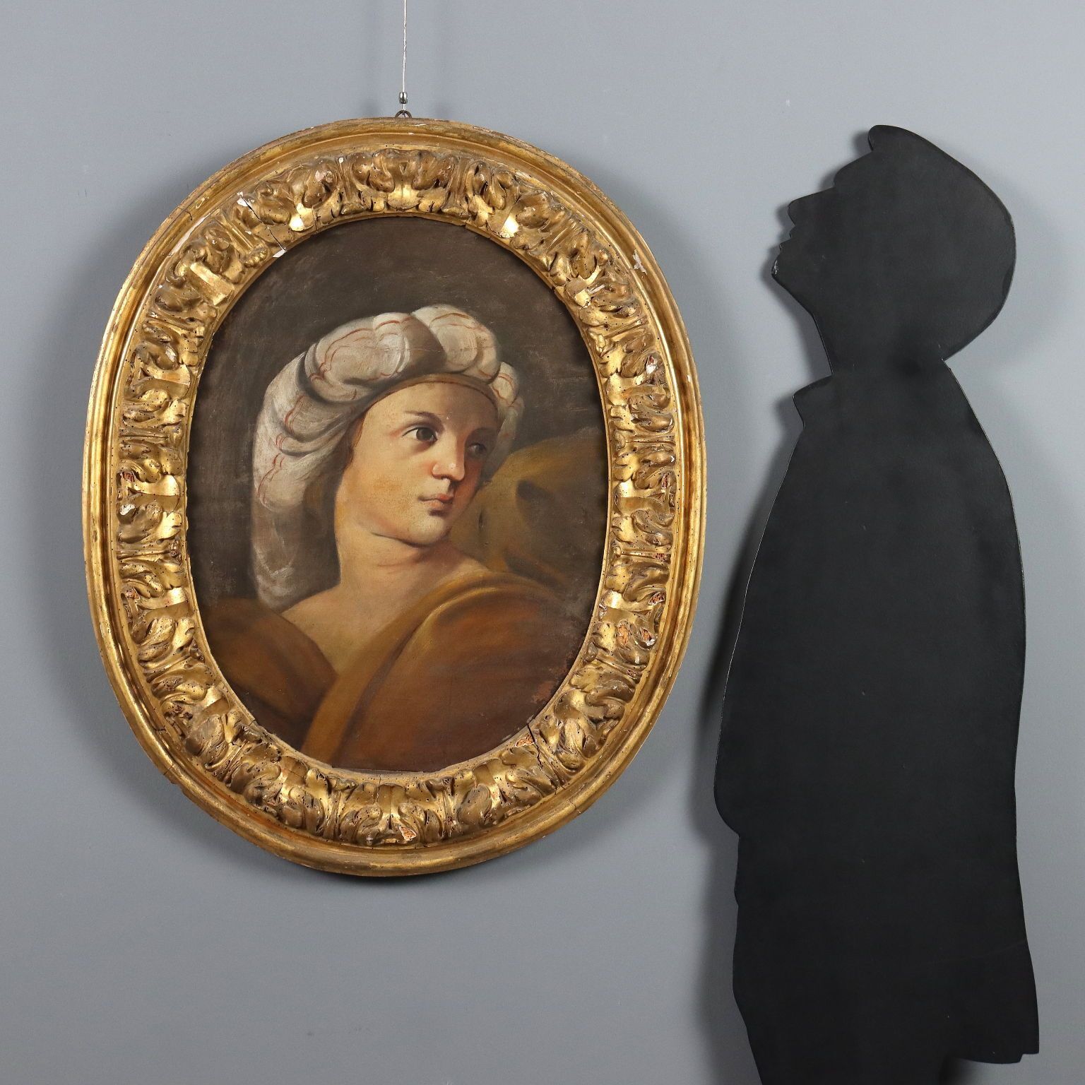 Peinture d'époque « The Sybil », huile sur panneau dur, Italie, XVIIIe siècle photo furniture