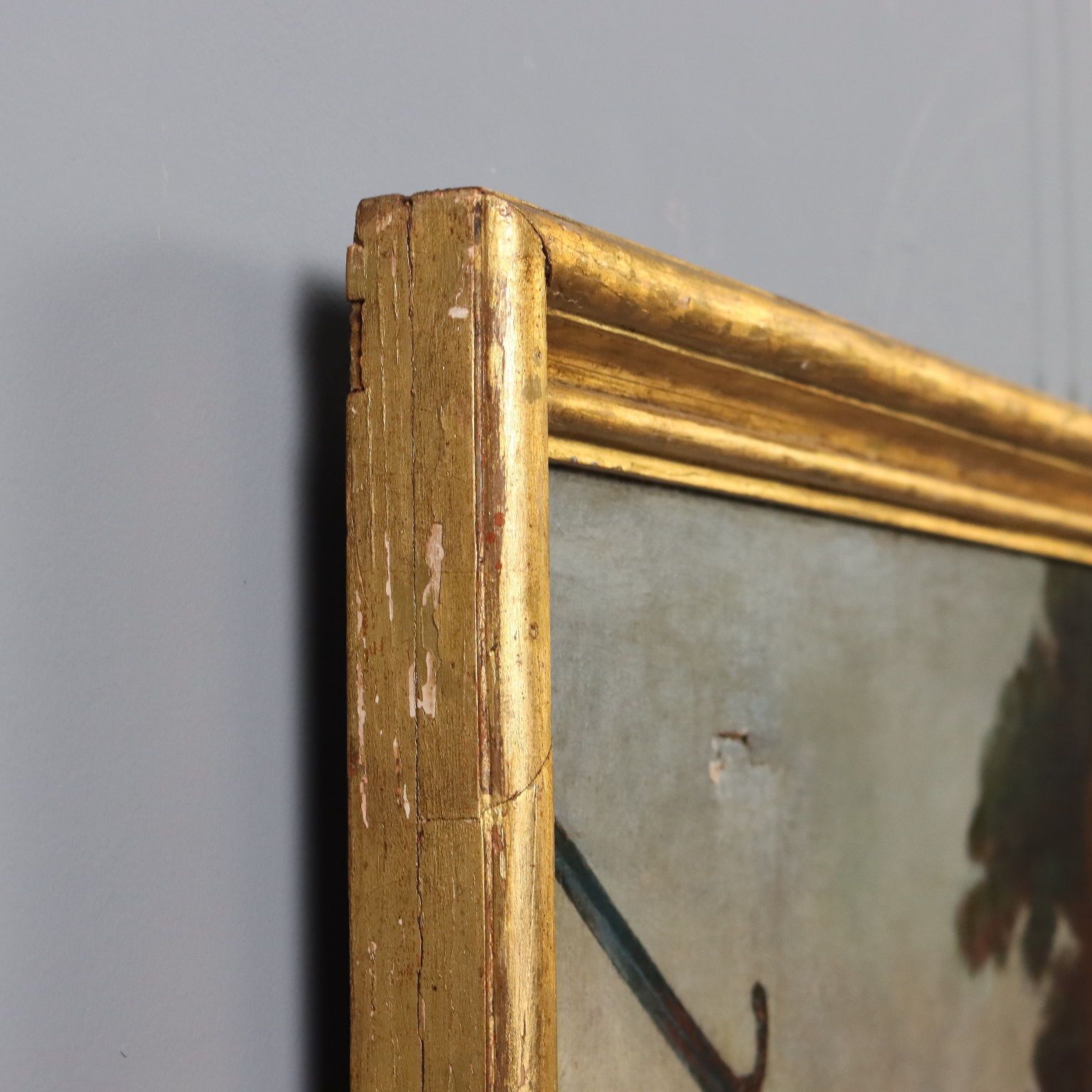 photo vintage Tableau d'époque, huile sur toile « Une demande de clémence », XVIIe siècle
