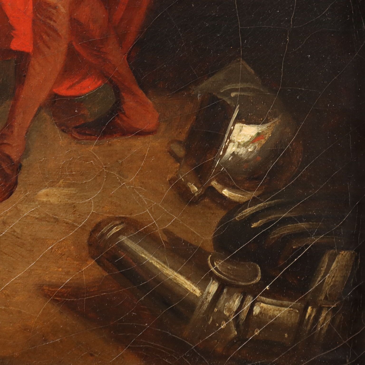 Antique Painting The Dice Players Oil On Canvas Europe XIX XX Century photo buy