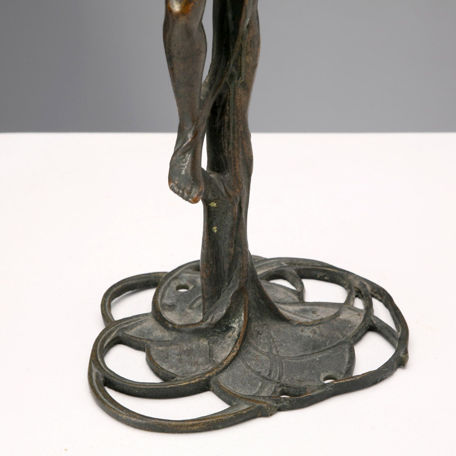 Candle Holder Art Nouveau Bronze XIX XX Century photo vinterior