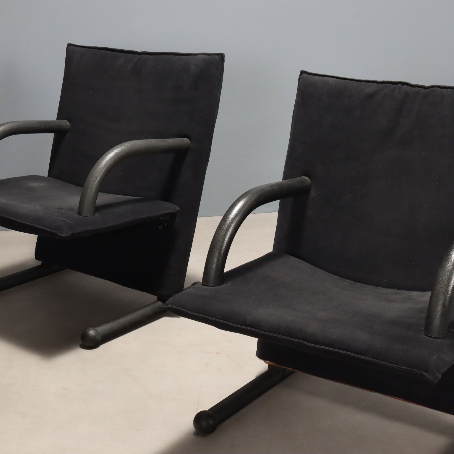 Artflex T Line fauteuils, design Burkhard Vogtherr, leer, Italië, jaren 1980 photo Meubels