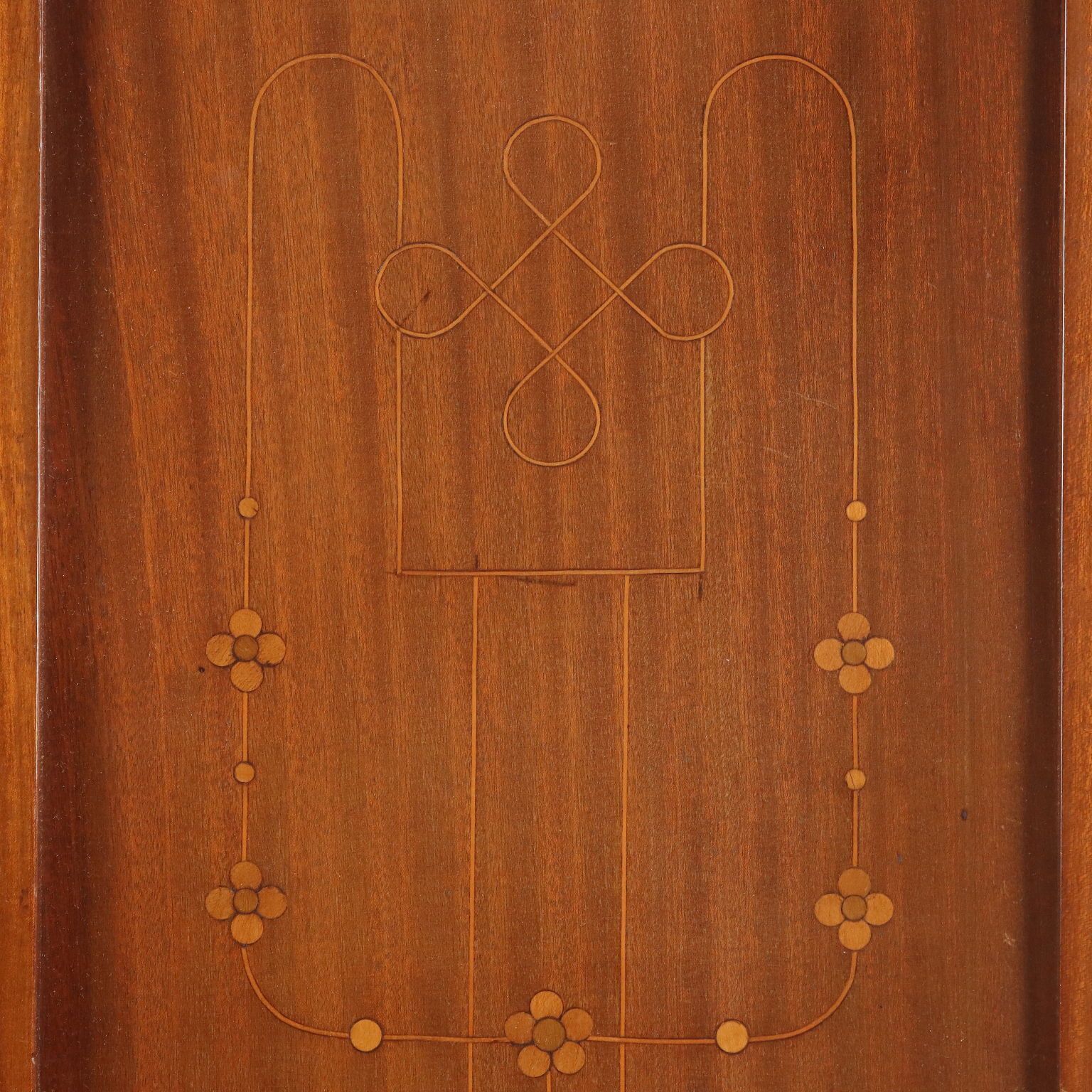 photo vinterior Cupboard Art Nouveau Mahogany Marble Italy XX Century
