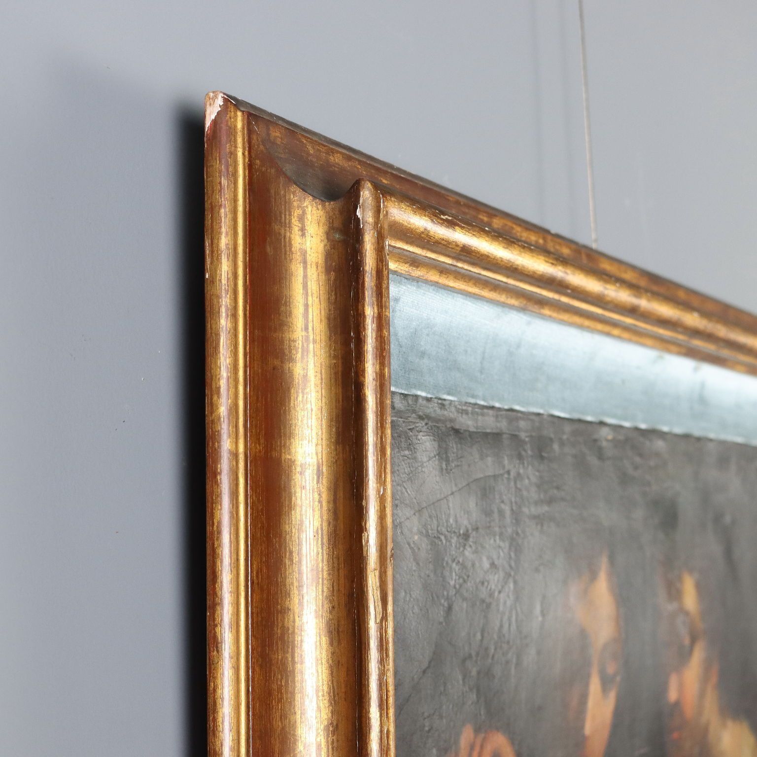 photo for sale Antique Painting Adoration Of The Child Oil On Canvas XVII Century