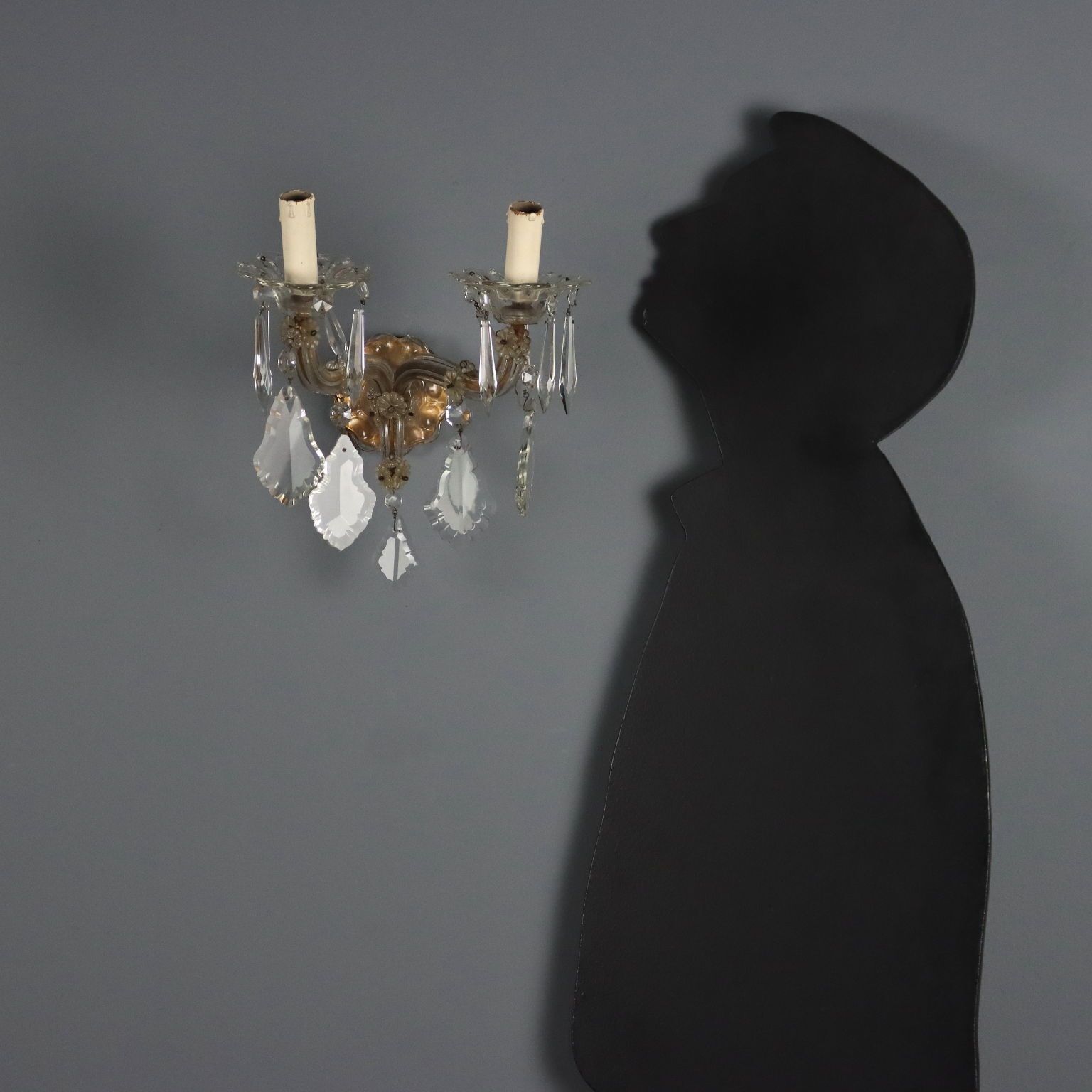 Antique Wall Lamps Maria Theresa Style Metal Glass Italy XX Century photo furniture