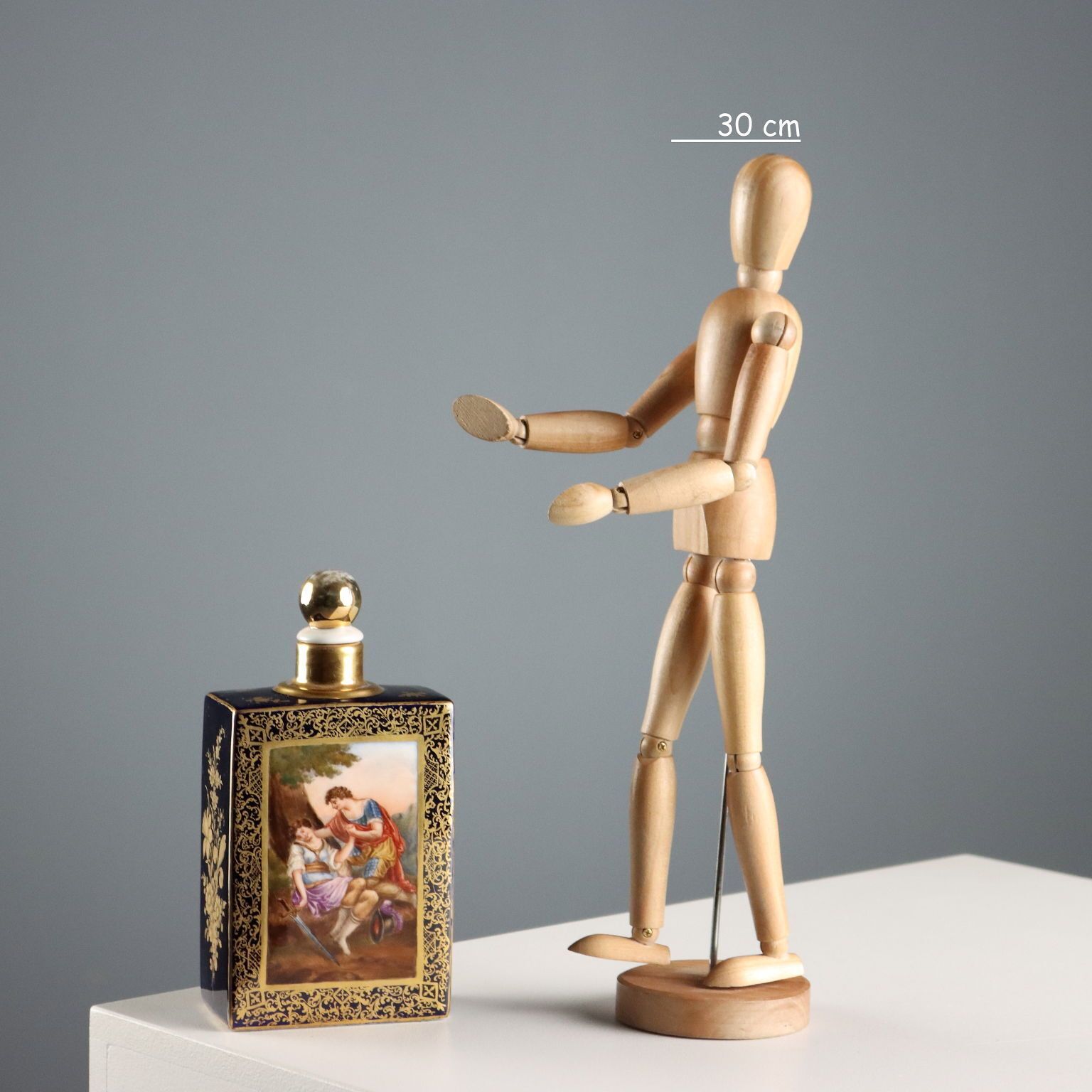 Antique Porcelain Bottle With Paintings Of Mythological Scenes '800 photo furniture