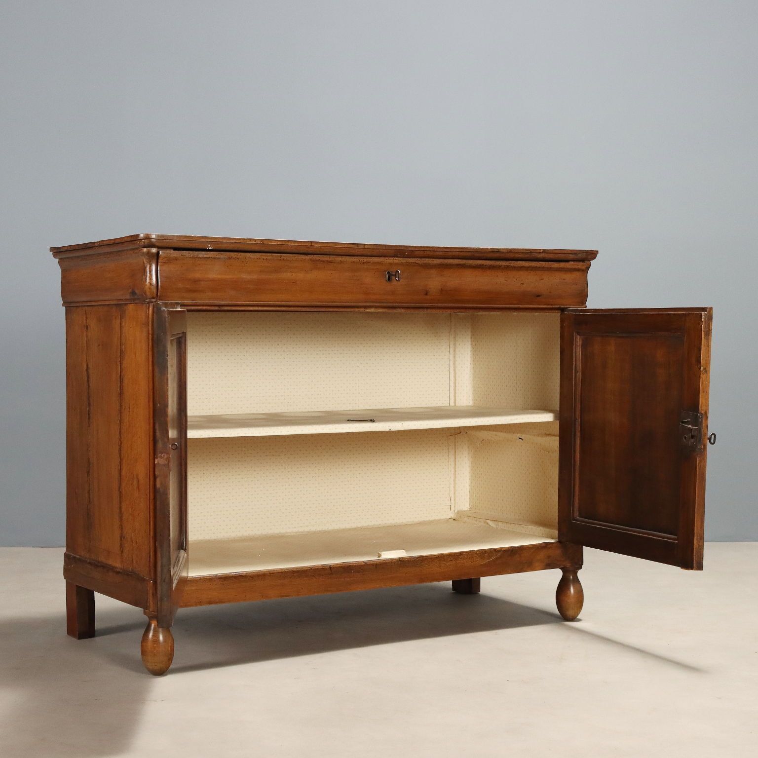 Antique Cupboard Walnut Fir Drawers Italy Early XX Century photo Furniture