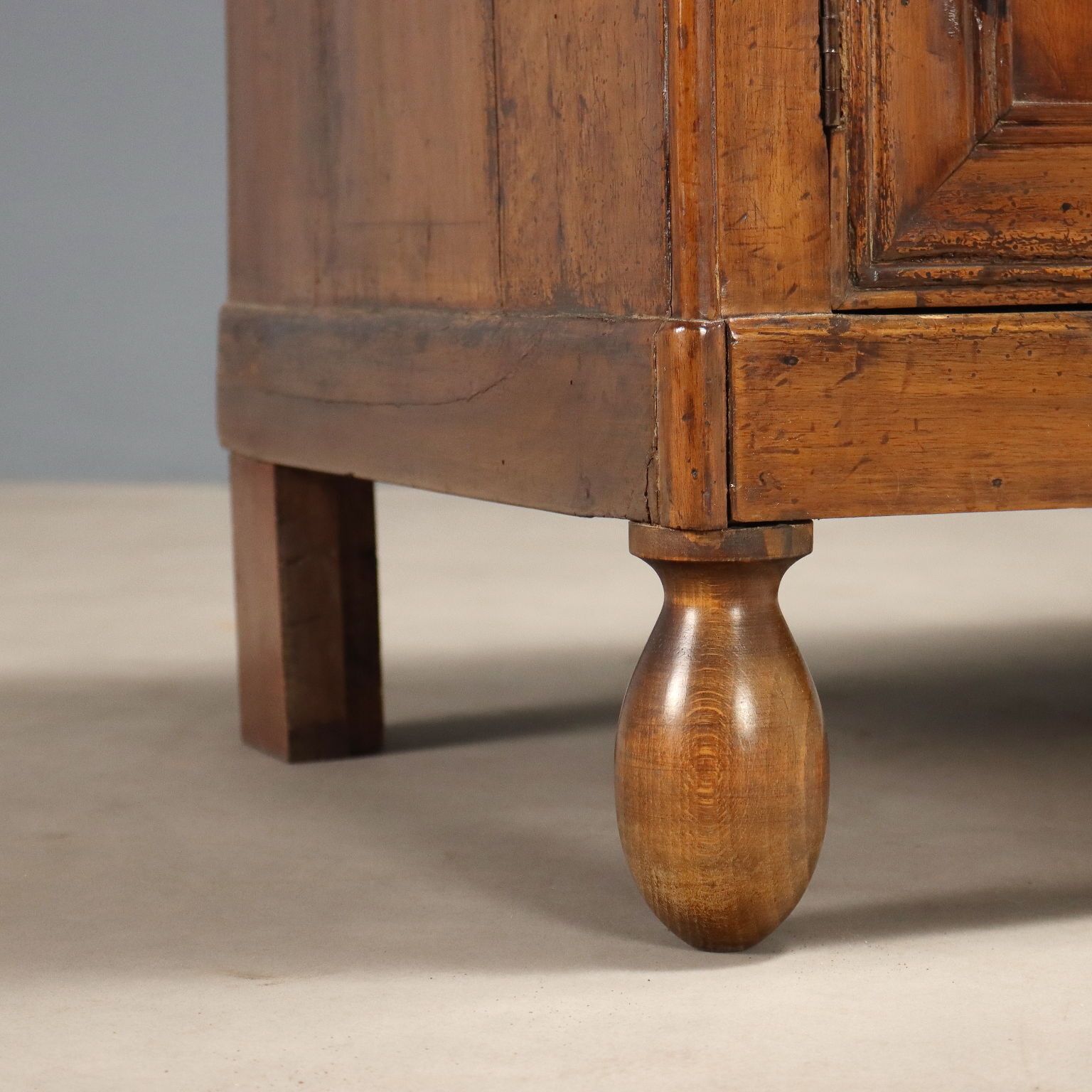 Antique Cupboard Walnut Fir Drawers Italy Early XX Century photo vintage