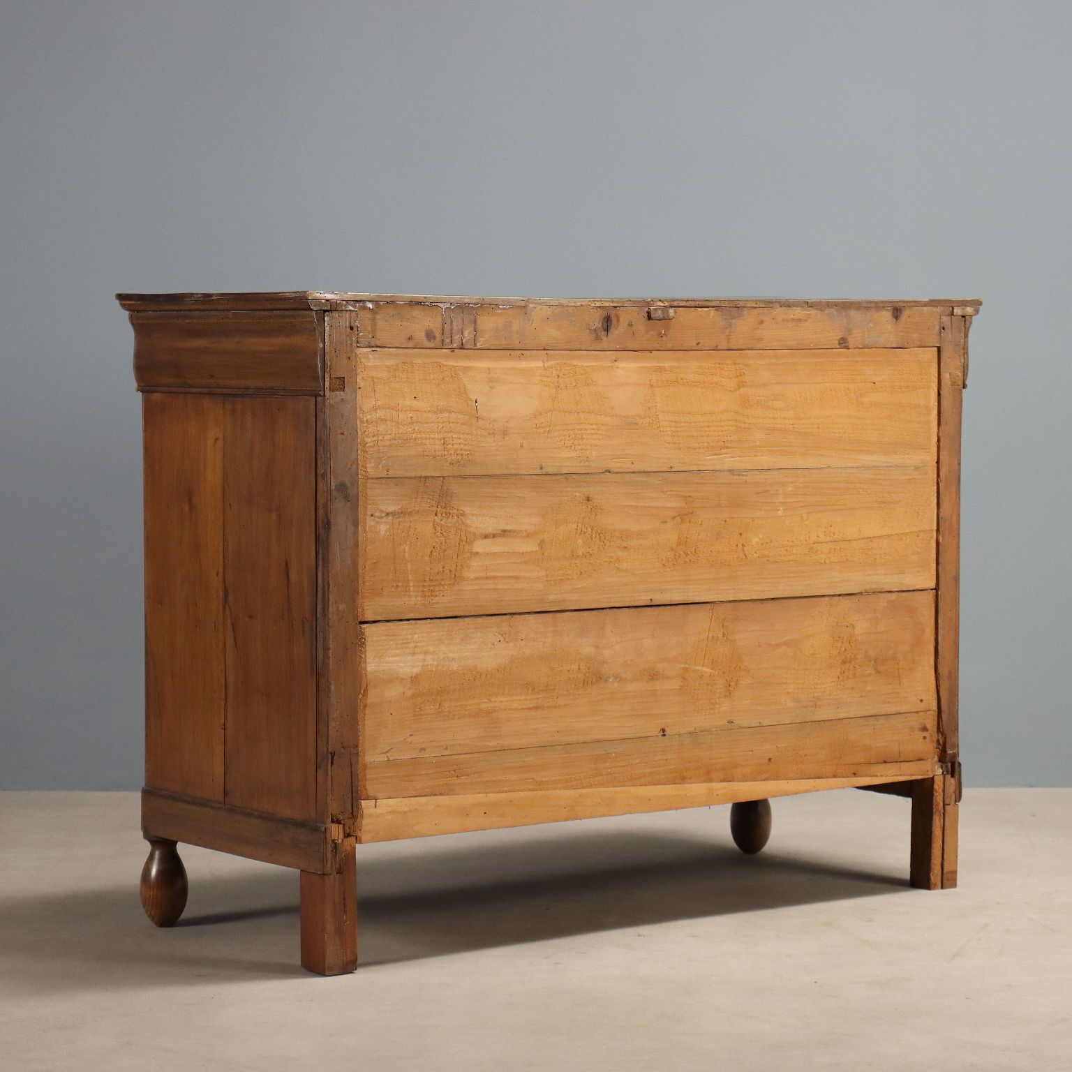 photo for sale Antique Cupboard Walnut Fir Drawers Italy Early XX Century