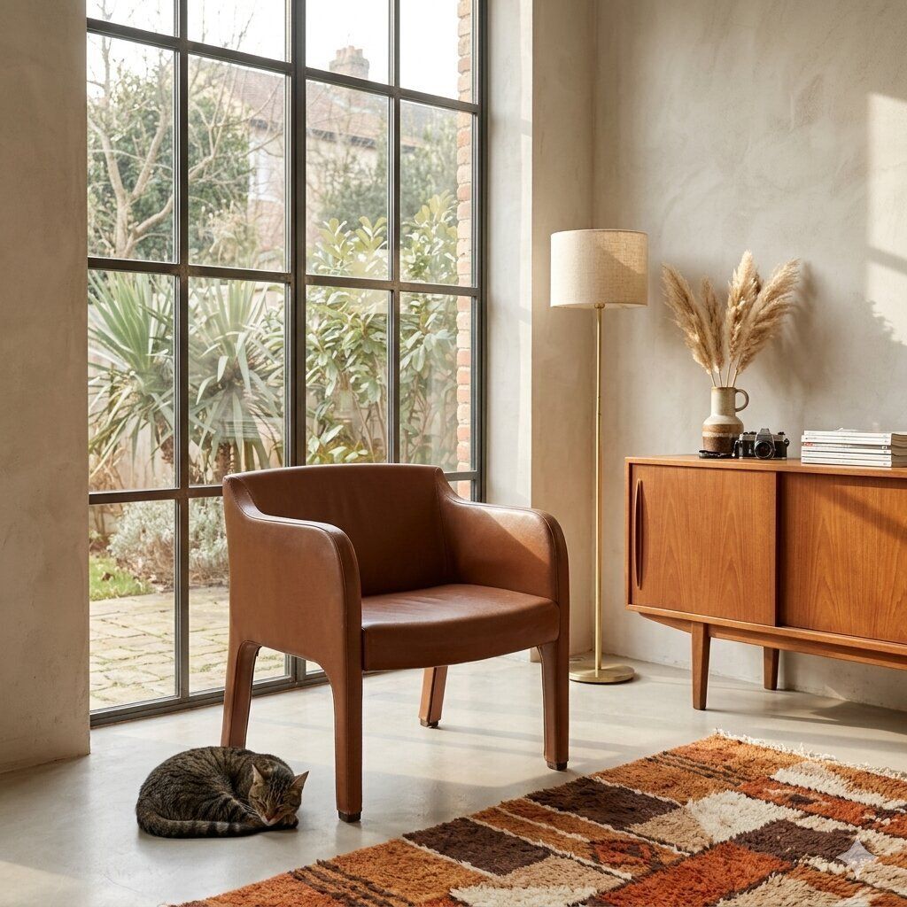 Busnelli System Armchair Vintage Leather Foam Design 2000s photo furniture