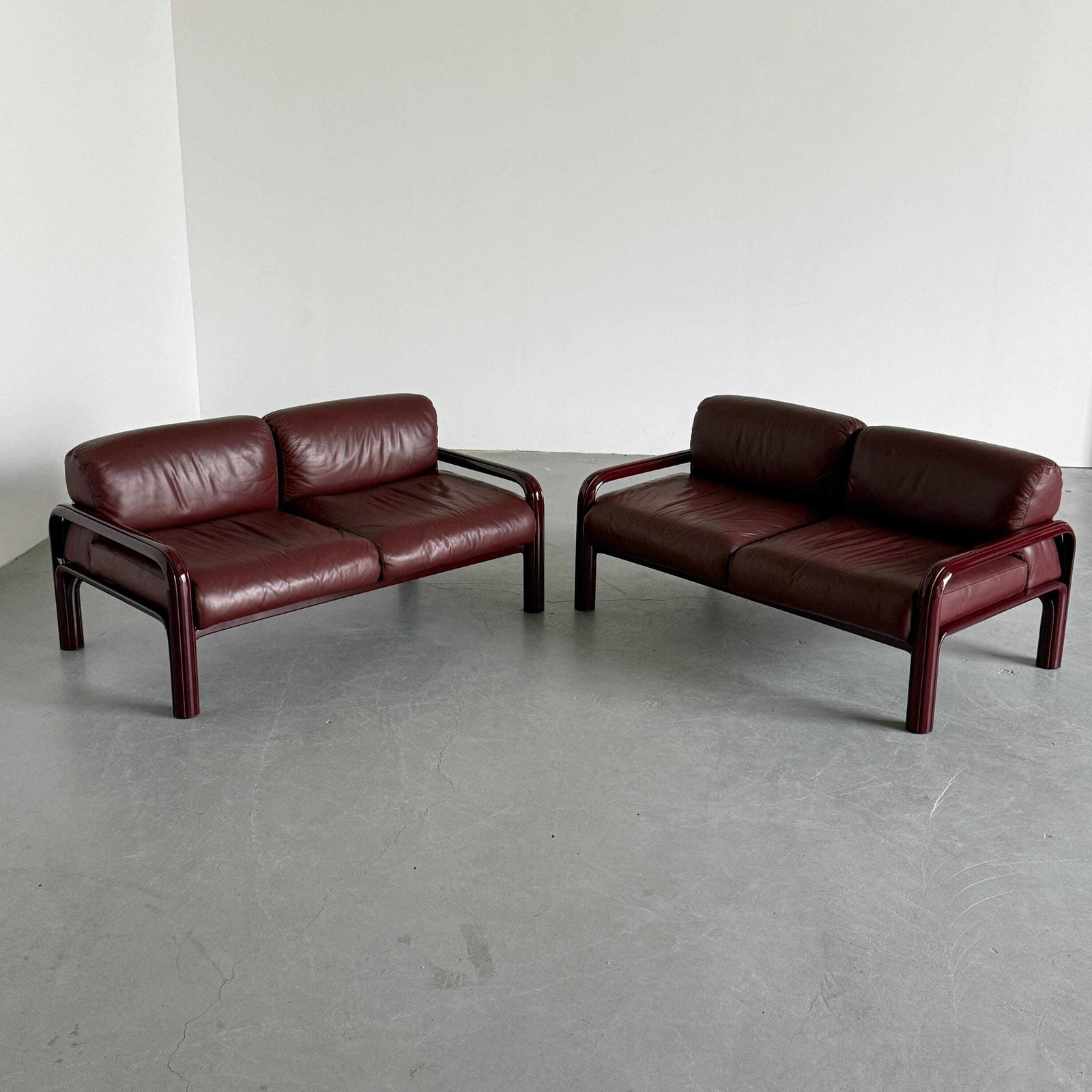 1 Of 2 Gae Aulenti 'Orsay' Loveseat Sofa For Knoll International, 1970s photo furniture