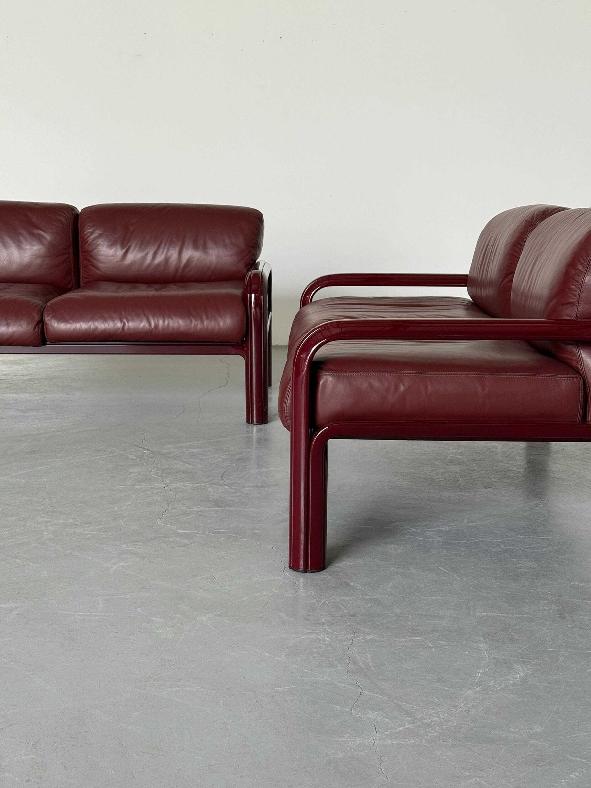 1 Of 2 Gae Aulenti 'Orsay' Loveseat Sofa For Knoll International, 1970s photo vintage
