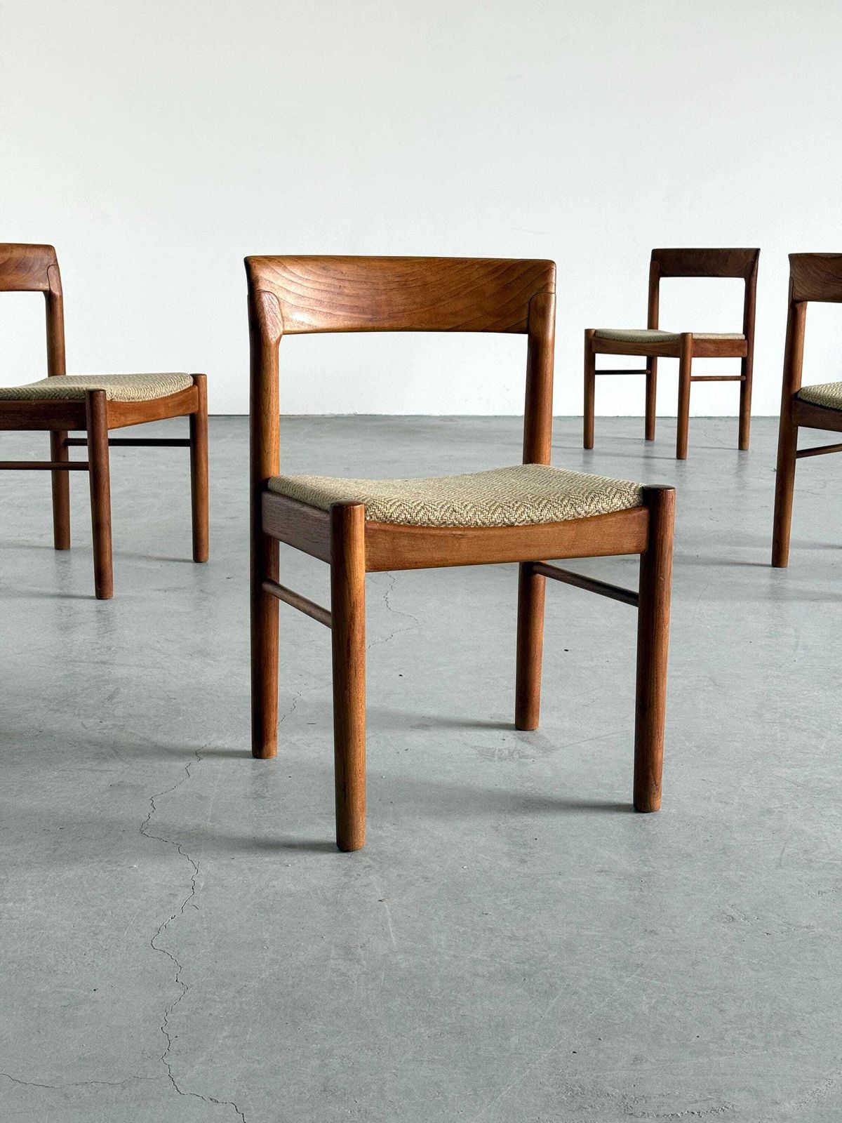 Set Of 4 Teak Dining Chairs Produced By Bramin, Denmark, Circa 1960s photo Furniture