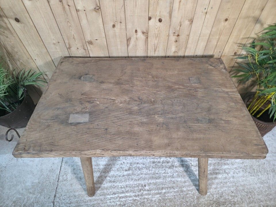 Old Antique Primitive Rustic Hungarian Wooden Butchers Prep Table Kitchen Island photo for sale