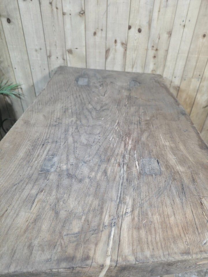 photo furniture Old Antique Primitive Rustic Hungarian Wooden Butchers Prep Table Kitchen Island