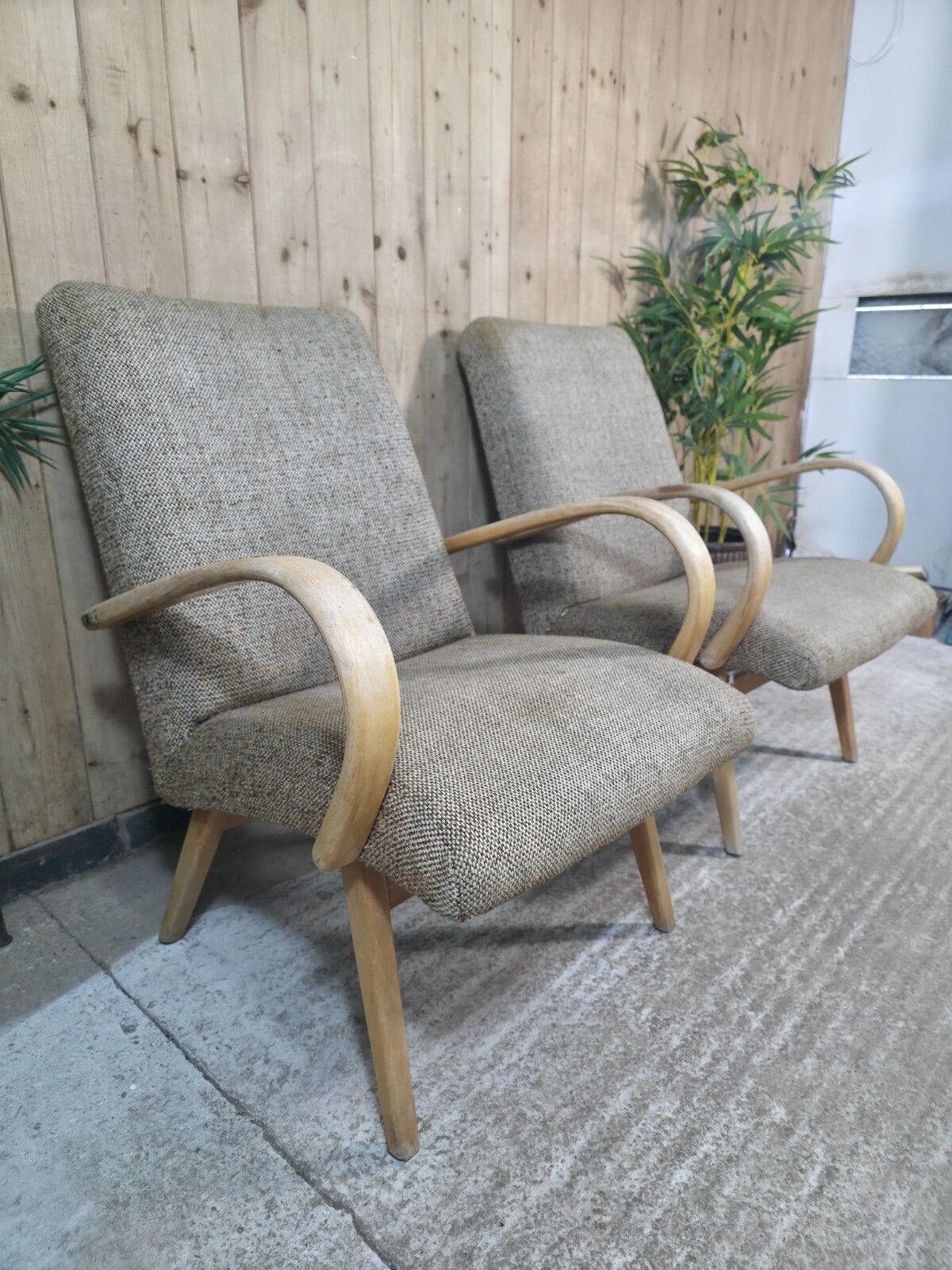 Pair Of Mid Century Jaroslav Smidek Retro Armchairs 1960s Czechoslovakian Design photo for sale