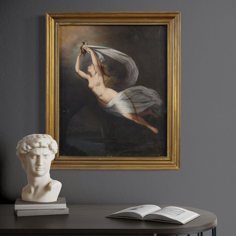 19th Century Italian Mythological Painting photo vintage