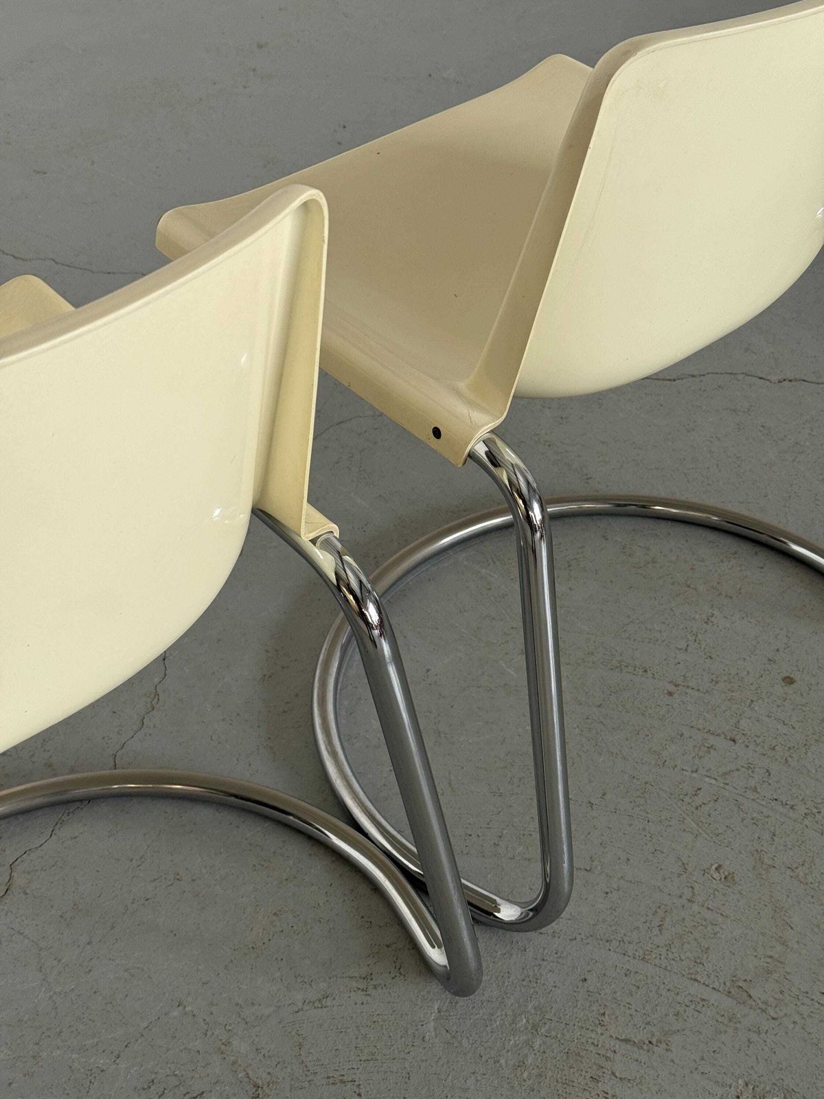 Pair Of ‘Alessia’ Dining Chairs By Giotto Stoppino For Driade, 1970s photo vintage