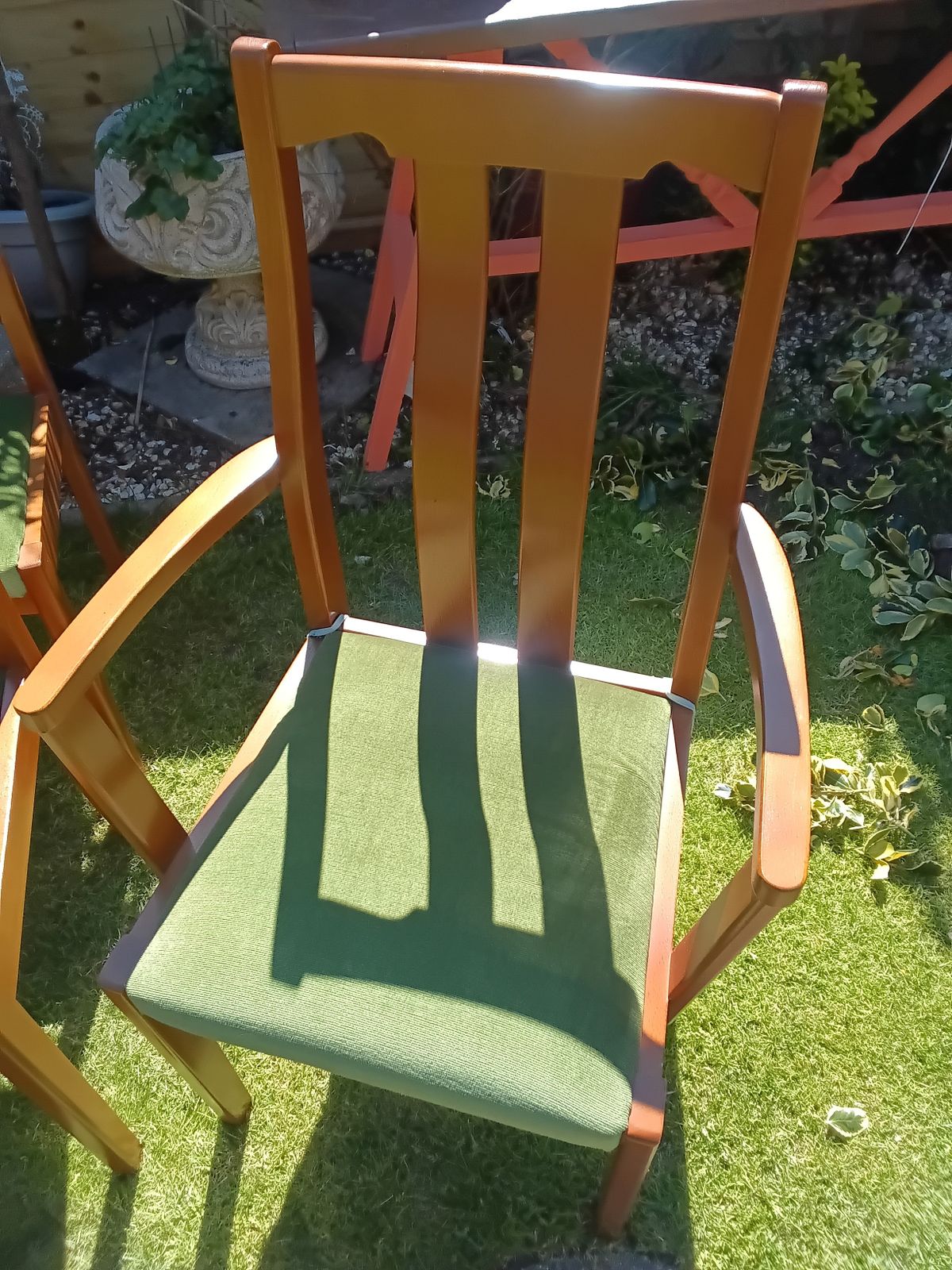 Reduced !! As New.. Set Of 6 Meredew Teak Vintage Dining Chairs. photo for sale