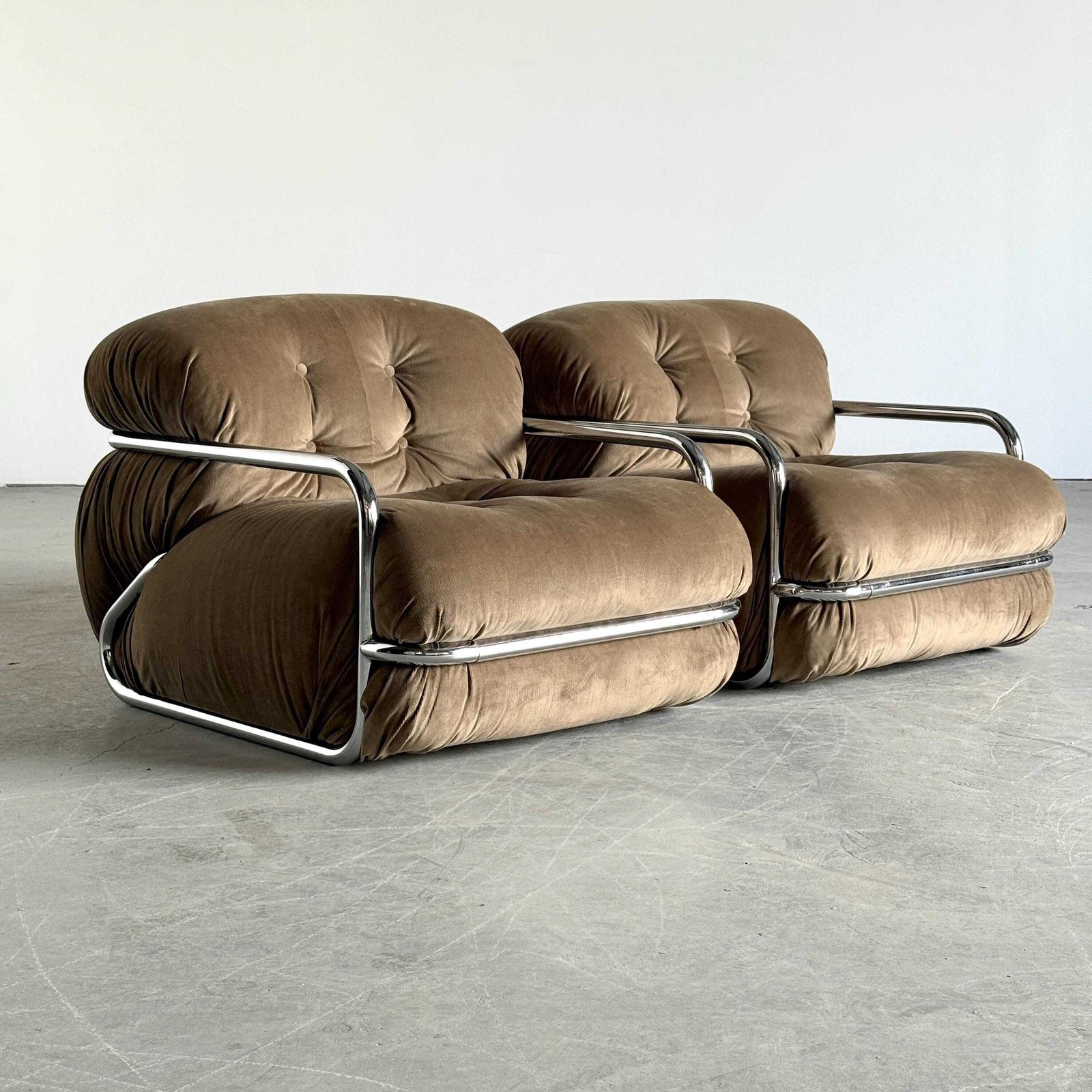 Reserved Pair Of Vintage Italian Armchairs By Mario Sabot, 1970s photo for sale