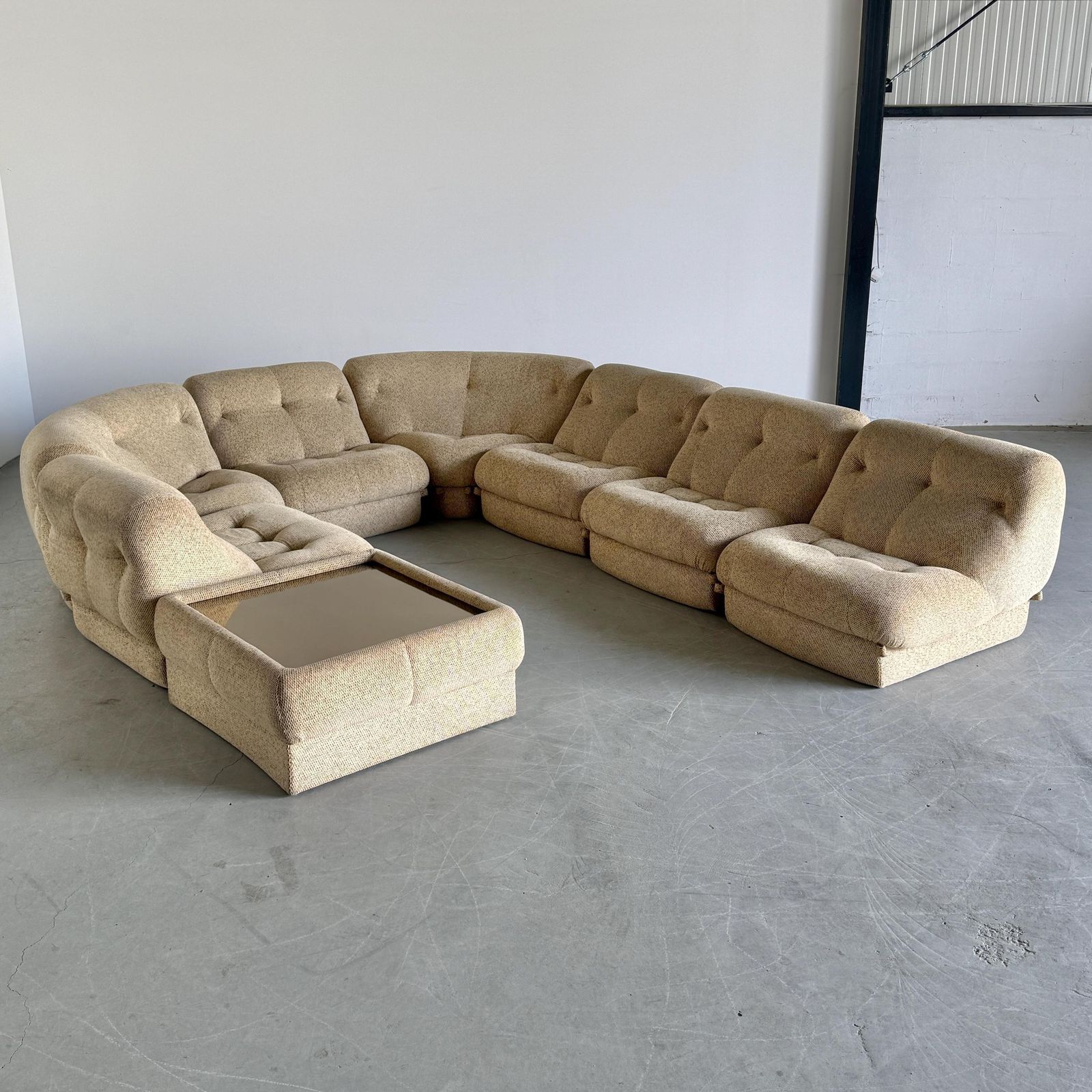 Reserved Large Mid Century ‘Nuvolone’ Modular Sofa Or Living Room Set By Rino Maturi For Mimo Padova, 1970s Italy
