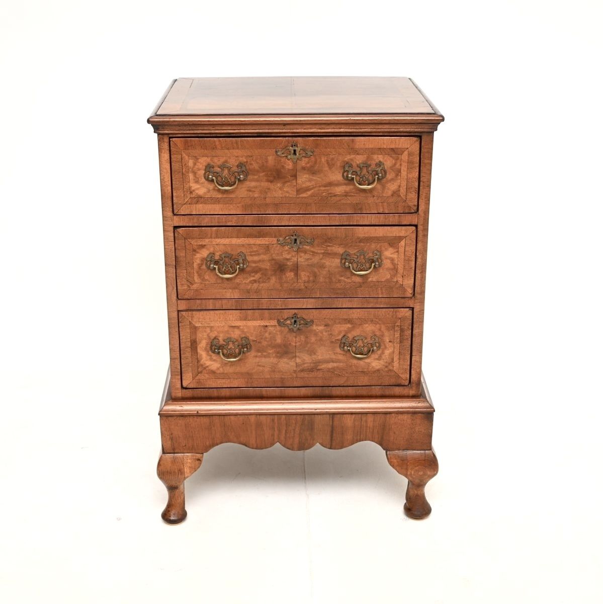 Antique Burr Walnut Chest On Legs photo furniture
