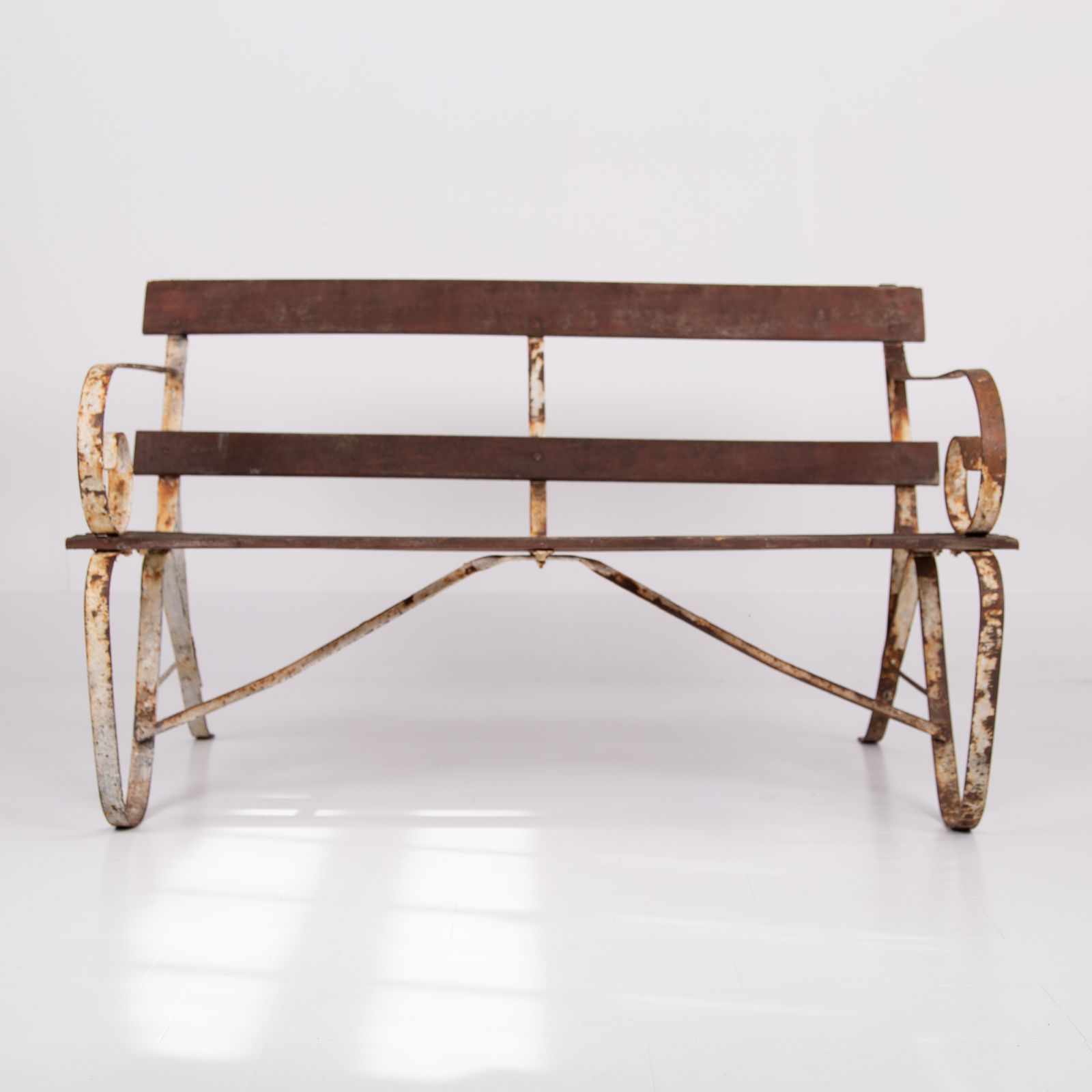 Late 19th Century Iron Garden Bench Seat photo 545.0