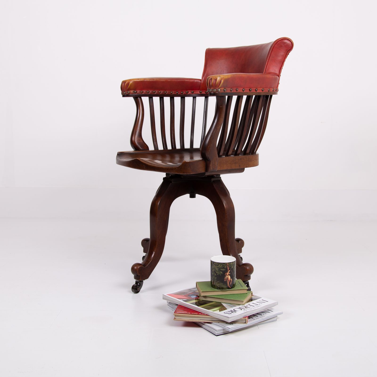 Antique Revolving Desk Chair C1900 photo furniture