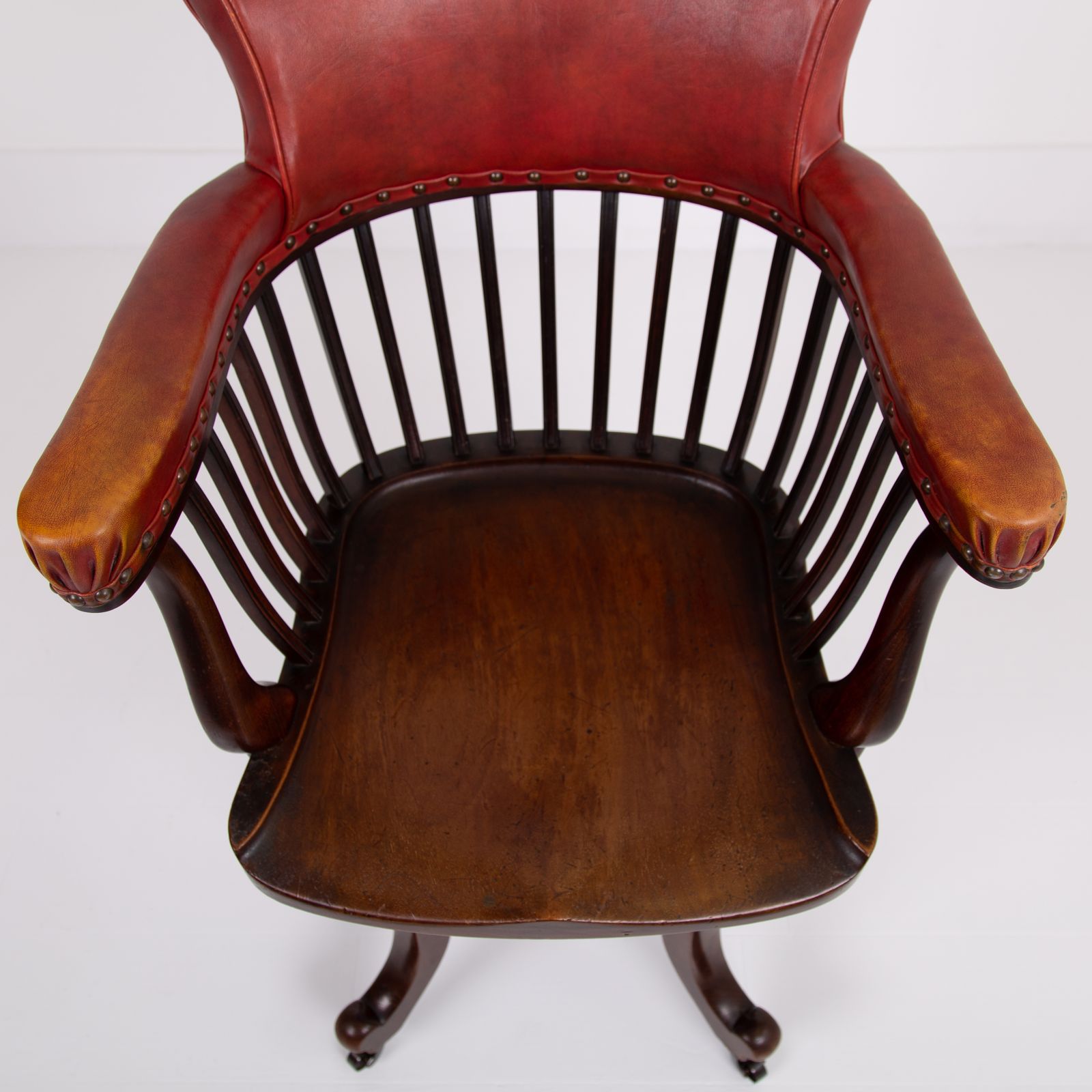 photo vintage Antique Revolving Desk Chair C1900