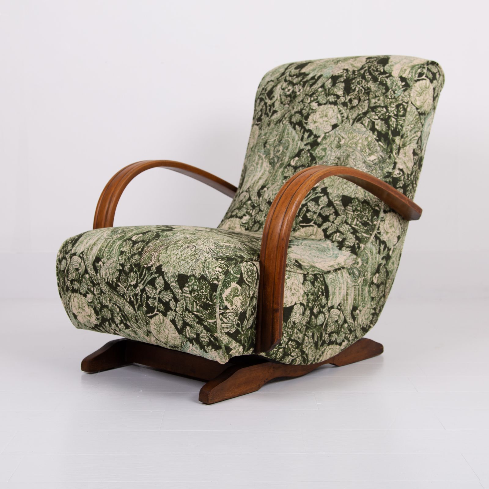 Art Deco Bentwood Armchair New Liberty Upholstery C1930 photo 1095.0